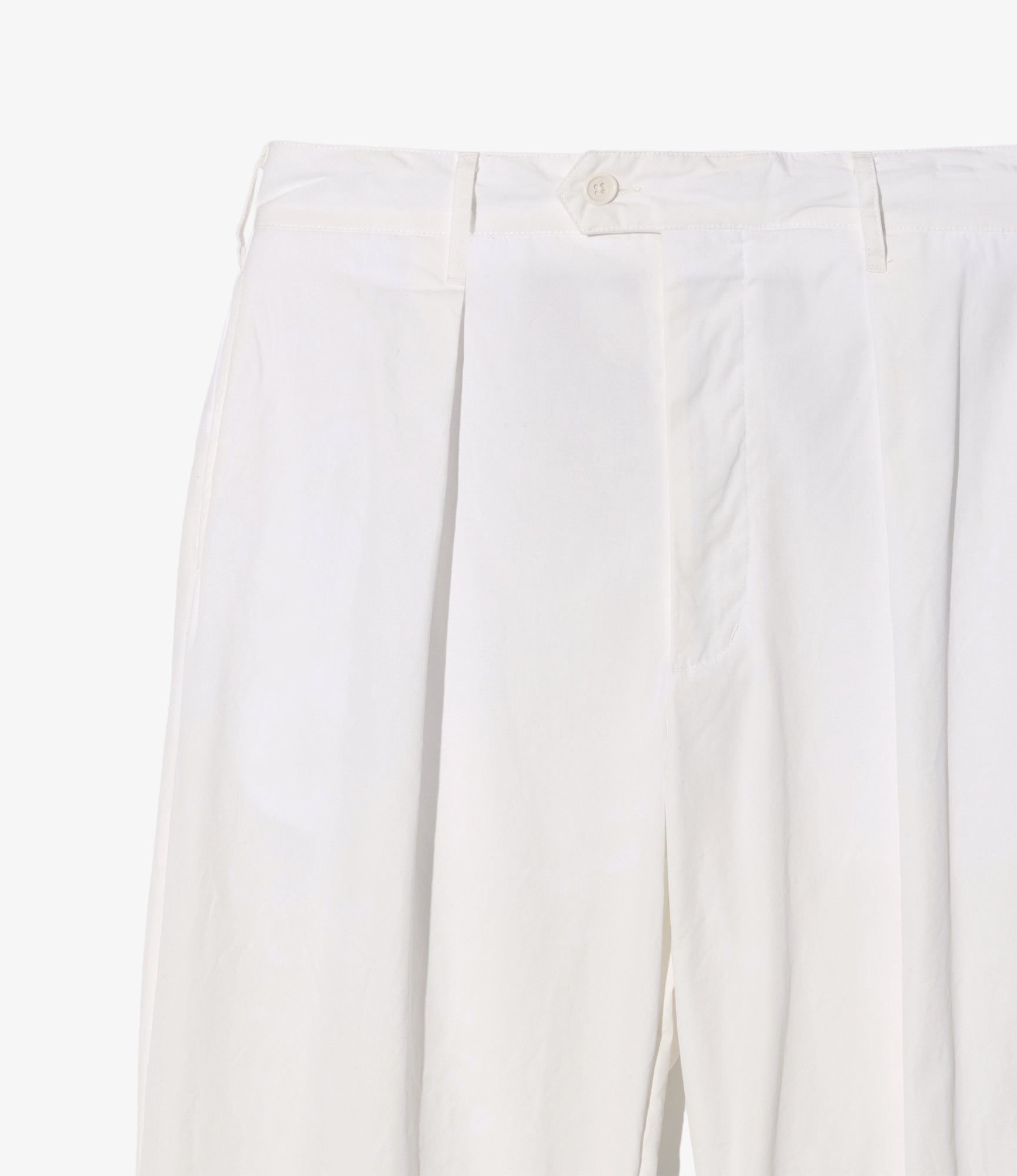Carlyle Pant - White Cotton Heavy Poplin