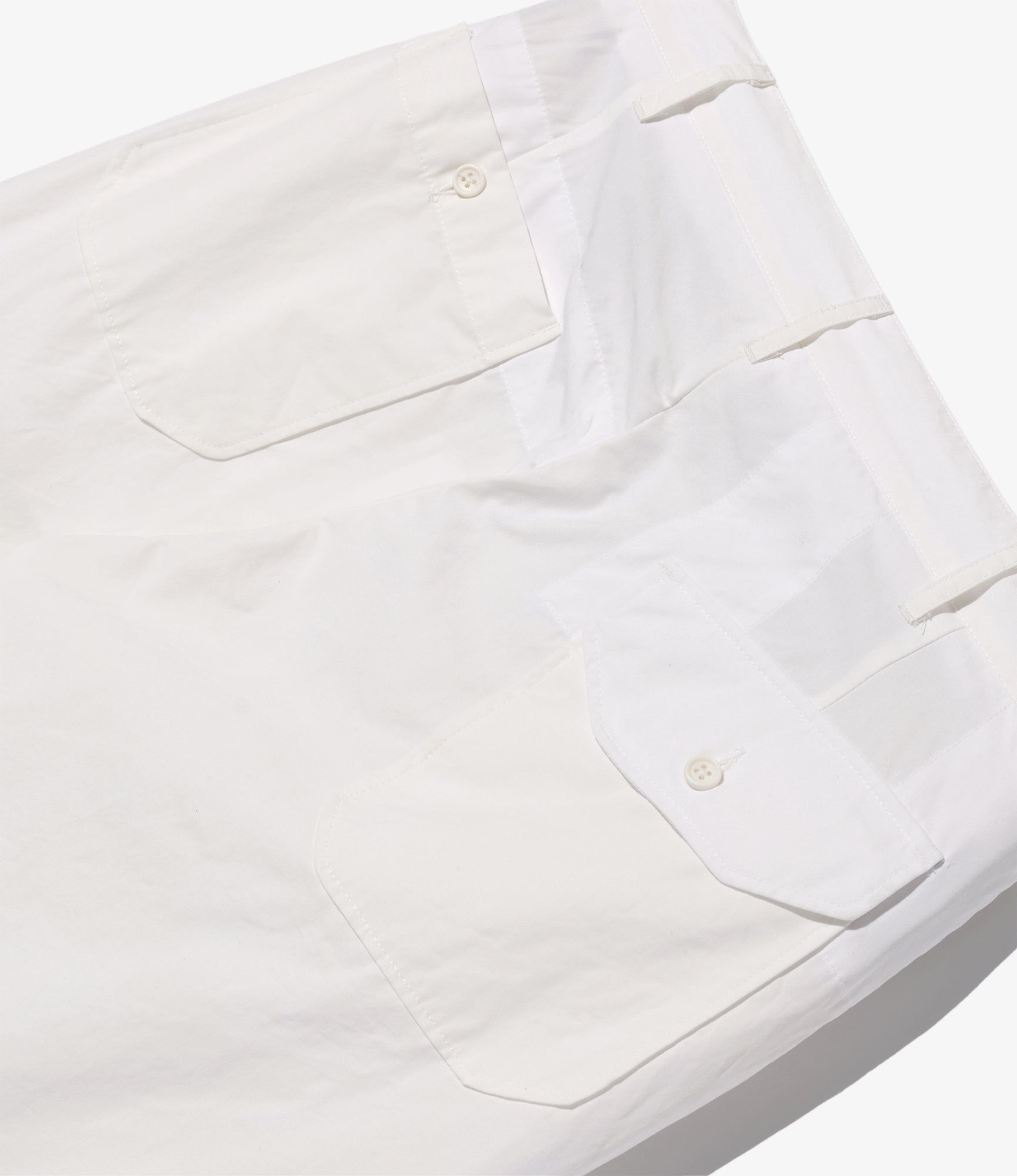 Carlyle Pant - White Cotton Heavy Poplin