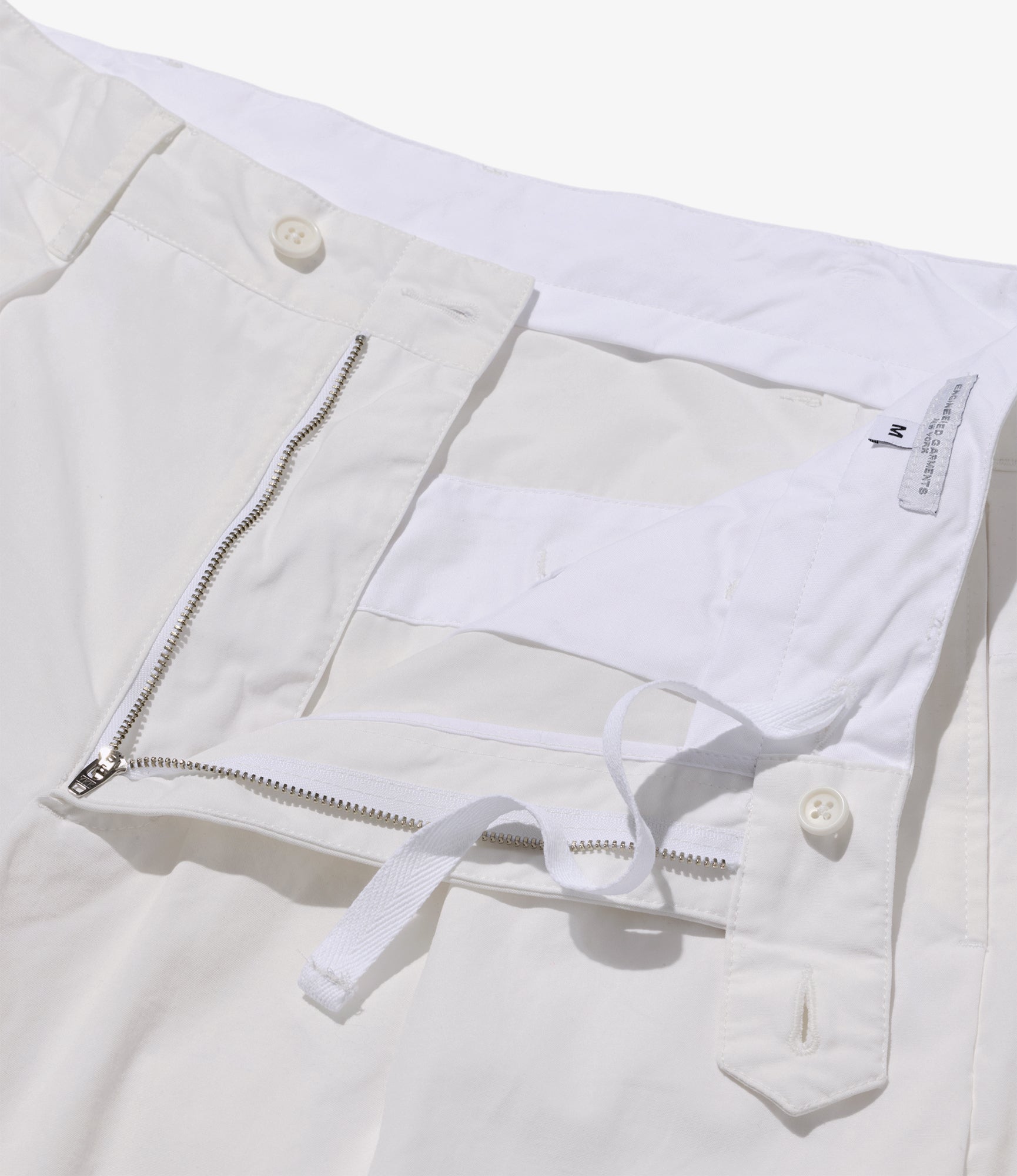 Carlyle Pant - White Cotton Heavy Poplin