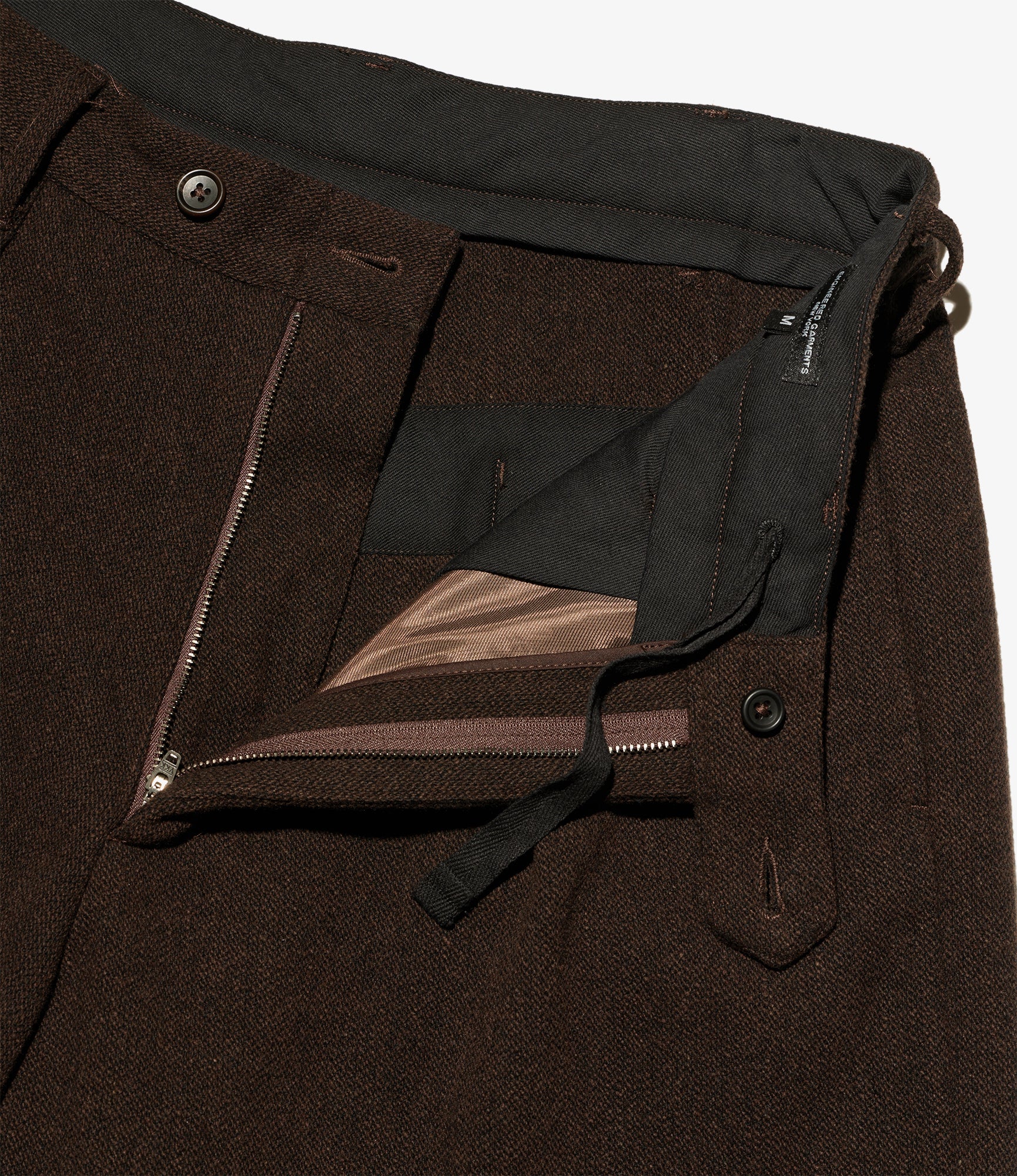 Carlyle Pant - Dk. Brown Wool Poly Heavy Tweed