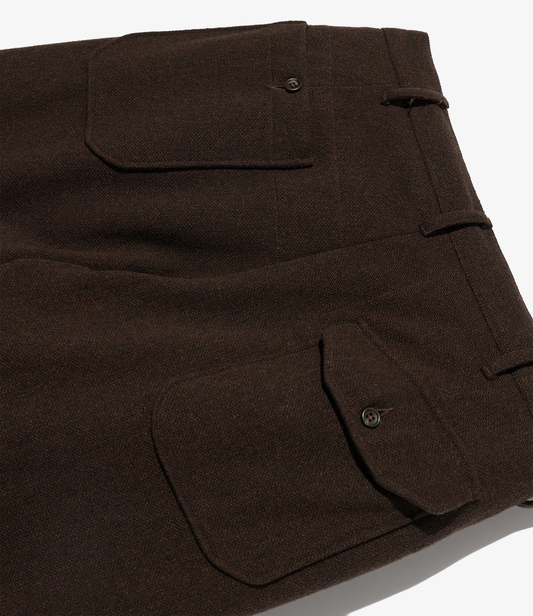 Carlyle Pant - Dk. Brown Wool Poly Heavy Tweed