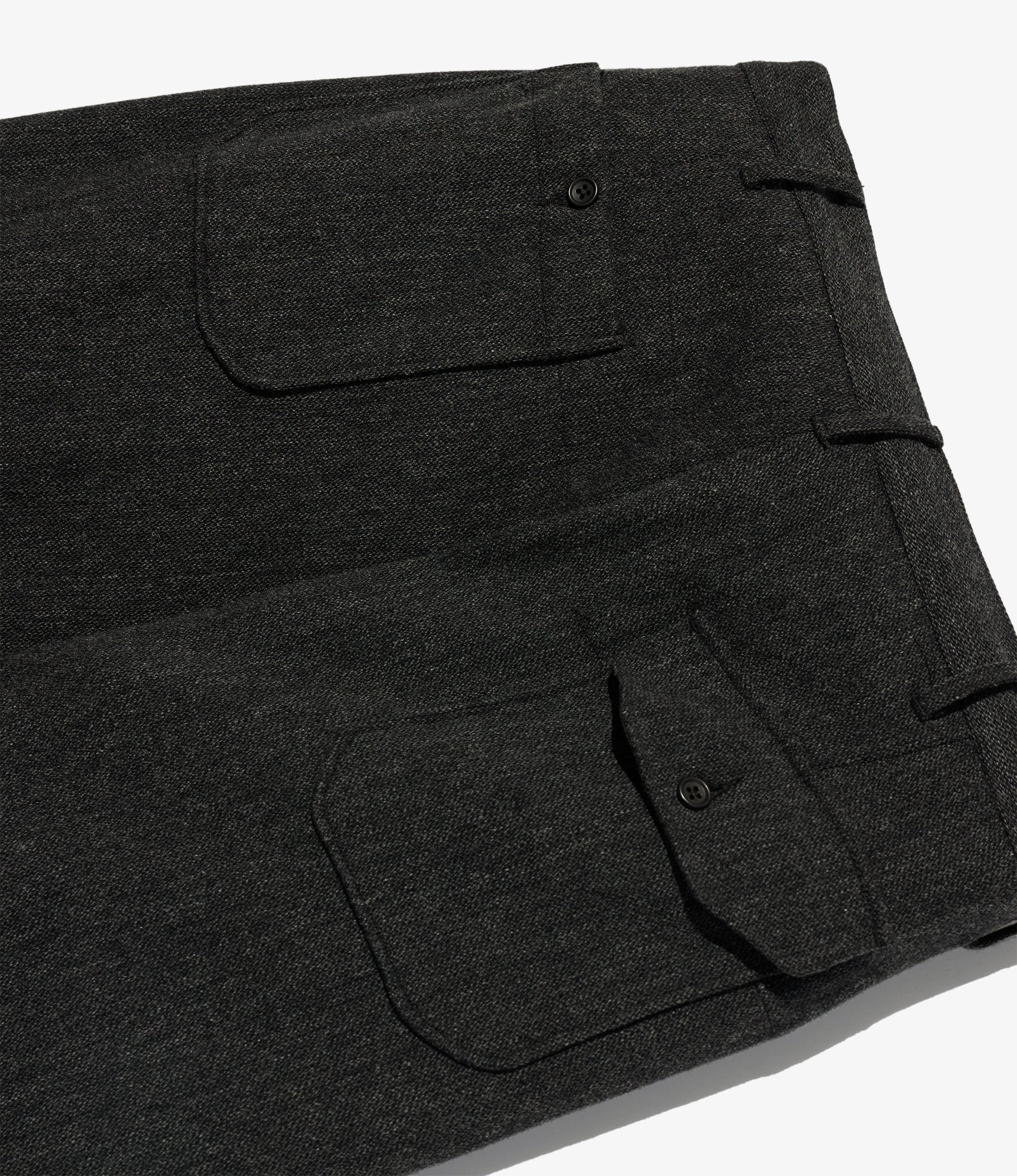 Carlyle Pant - Charcoal Wool Poly Heavy Tweed