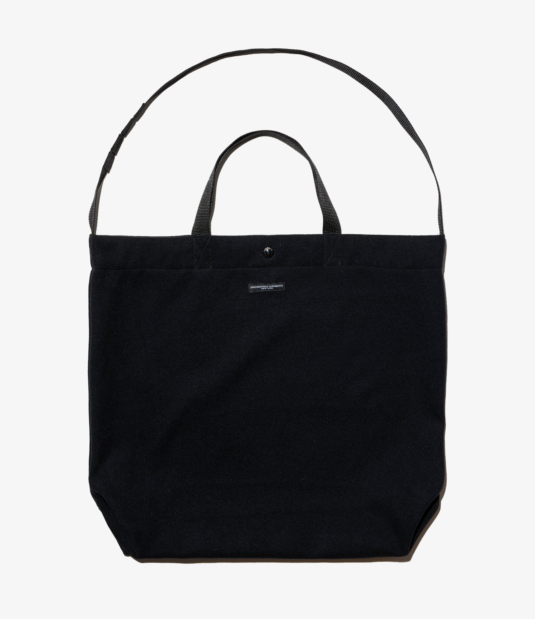 Carry All Tote - Black Polyester Fake Melton