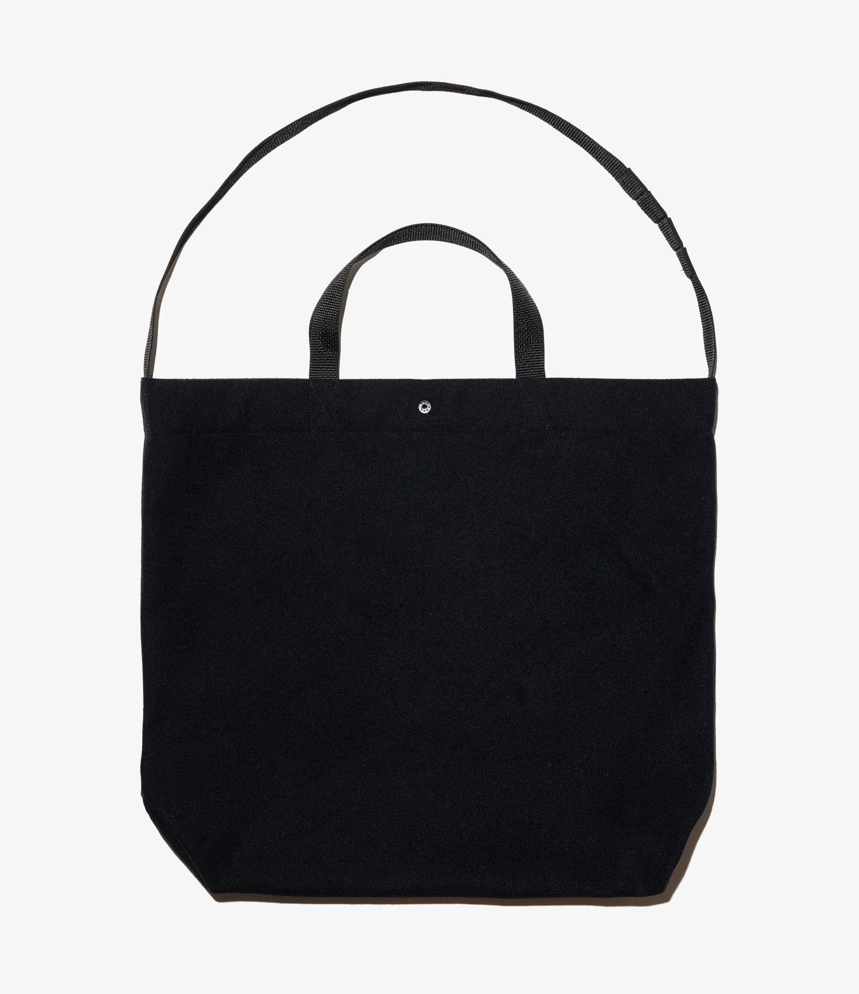 Carry All Tote - Black Polyester Fake Melton