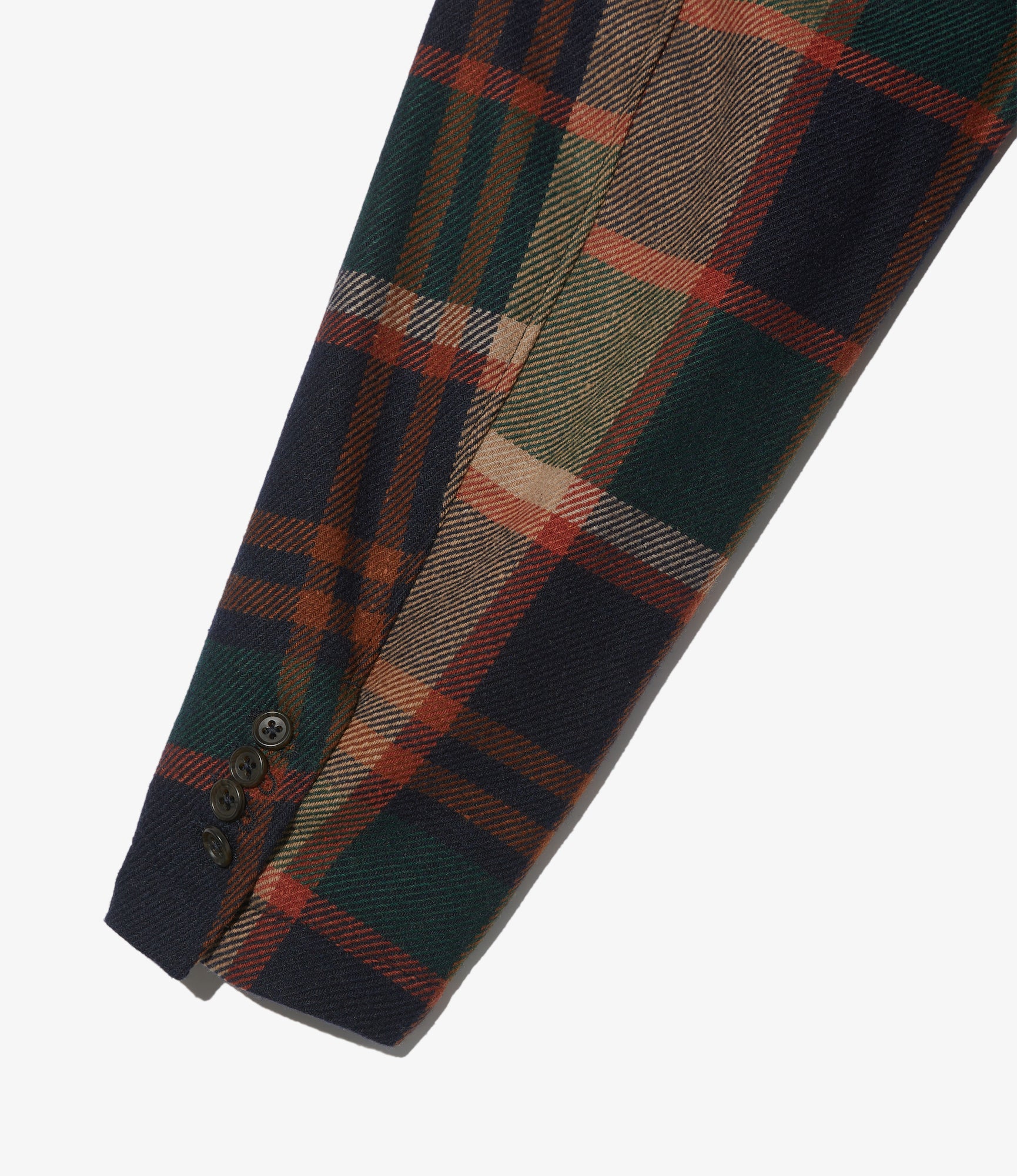 Chester Coat - Navy/Brown Heavy Wool Plaid