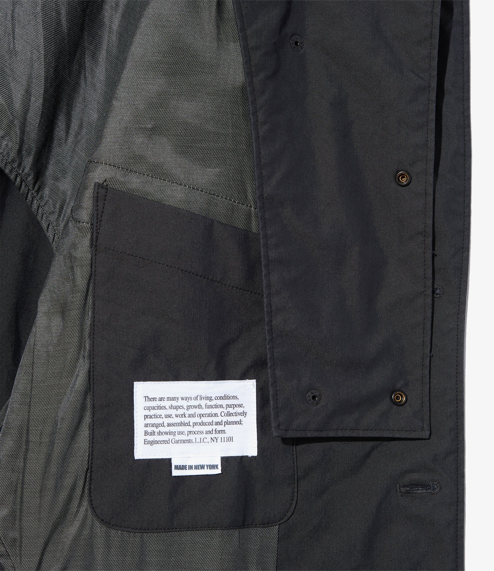 Chester Coat - Charcoal CP Weather Poplin