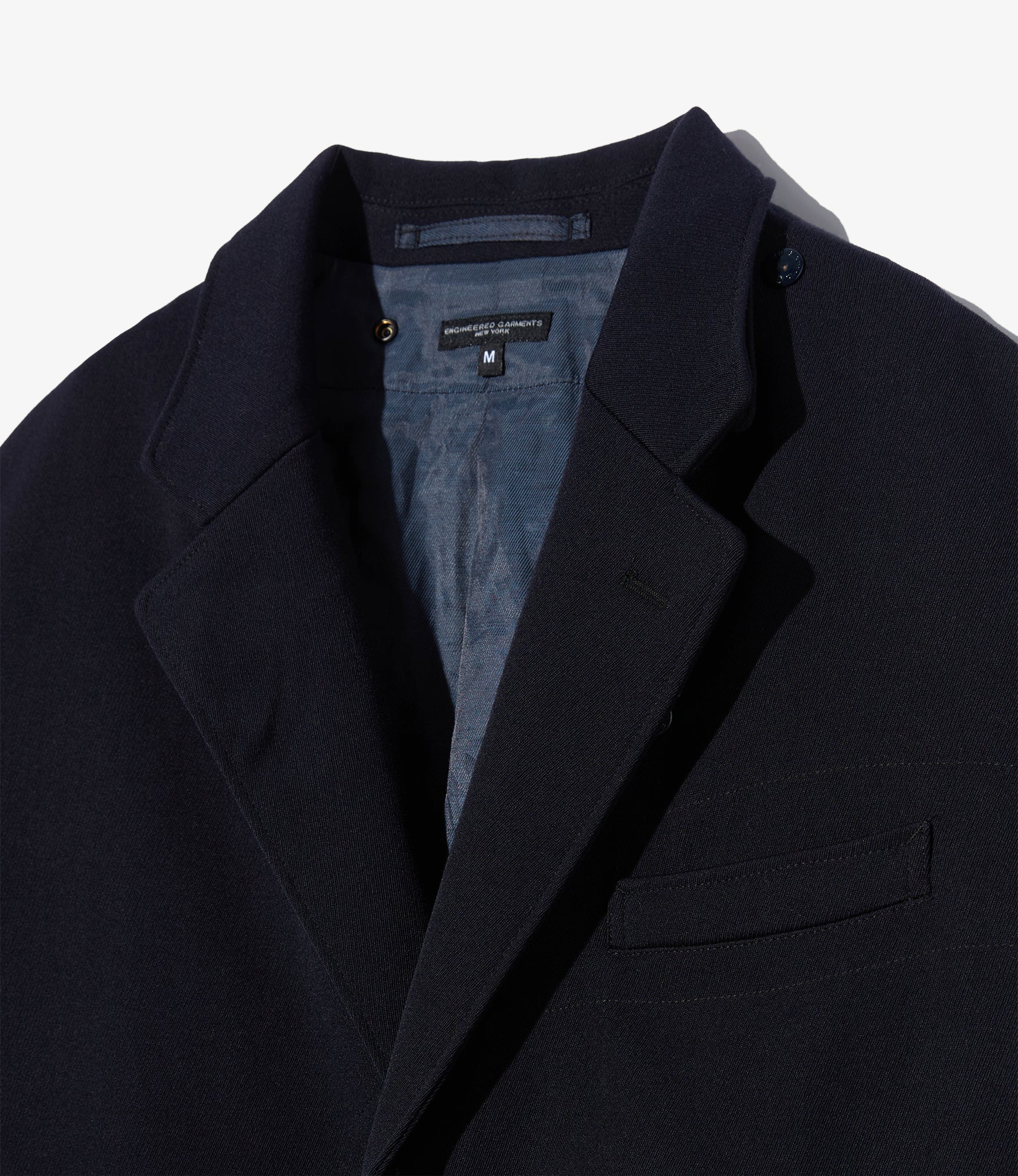 Chester Coat - Dk. Navy Heavy Wool Elastique