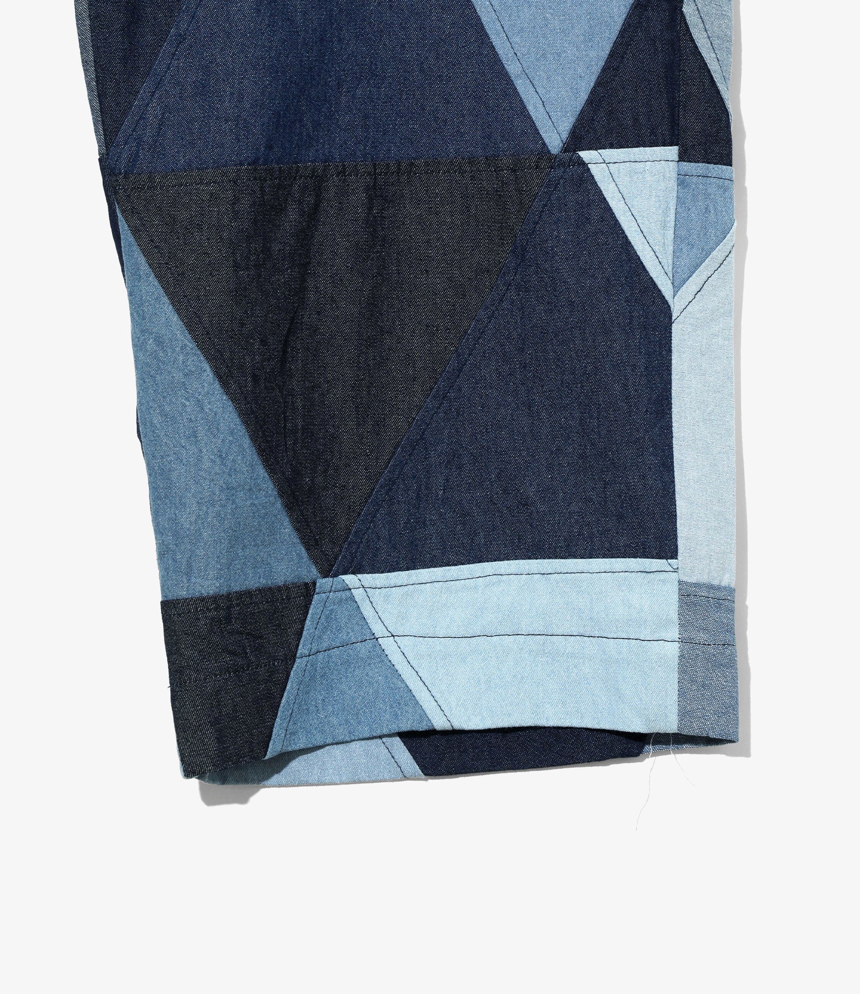 Chino Pant - Indigo Denim Triangle Paper Patchwork