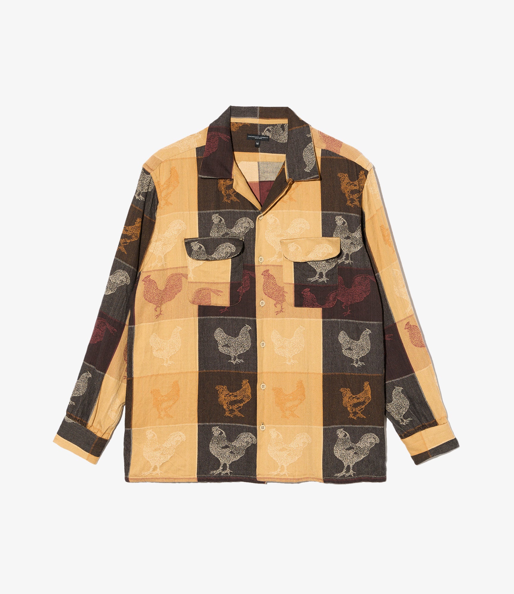 Classic Shirt - Khaki Cotton Bird Block Jq.