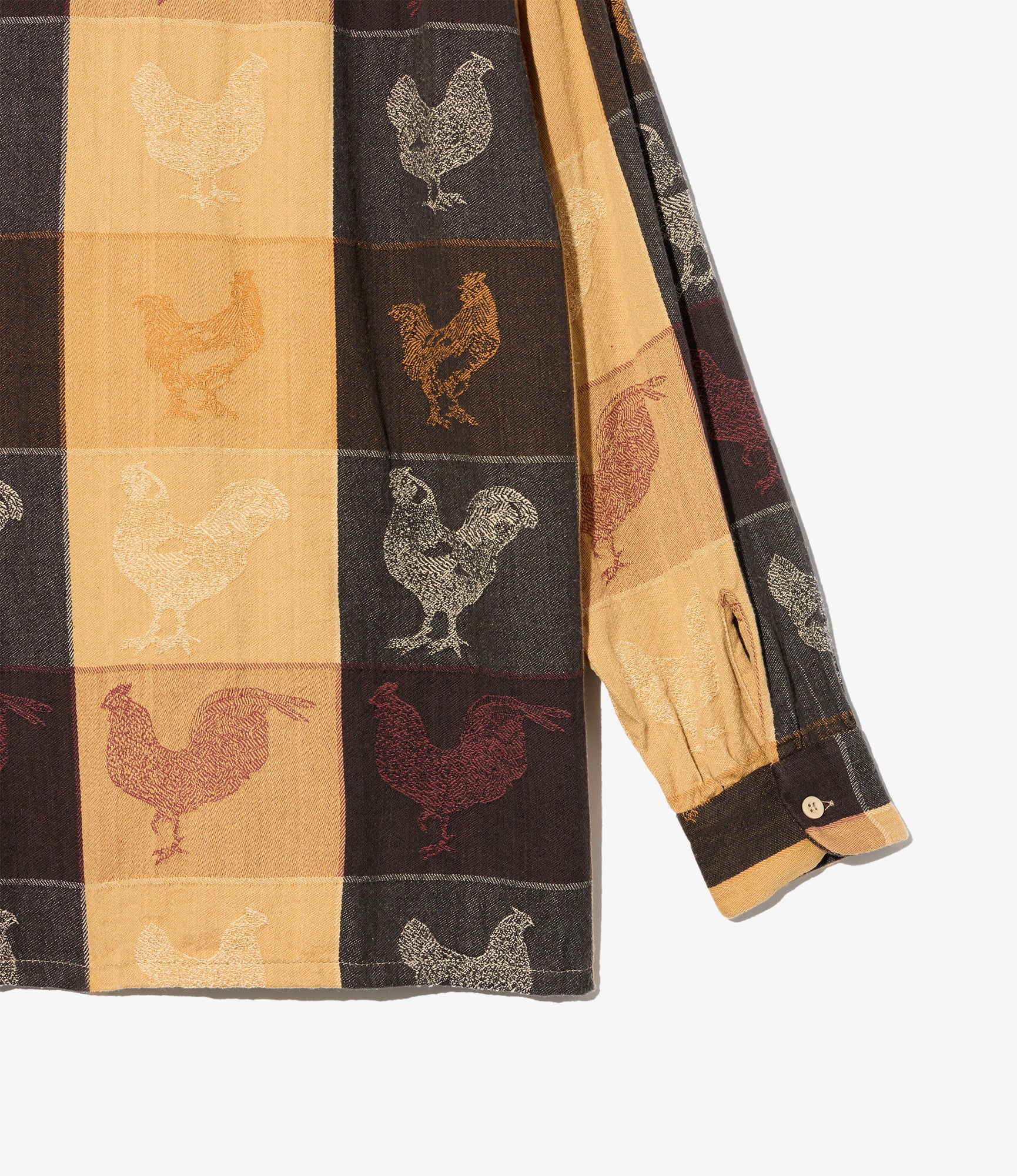 Classic Shirt - Khaki Cotton Bird Block Jq.