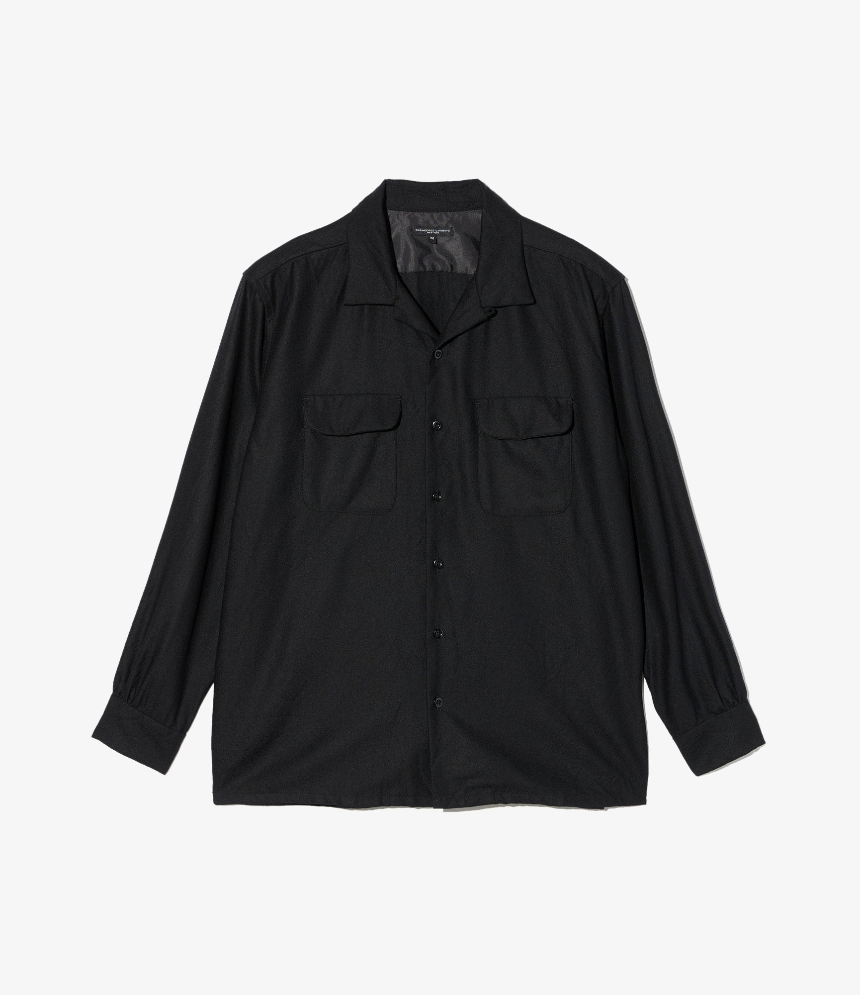 Classic Shirt - Black High Count Worsted Wool