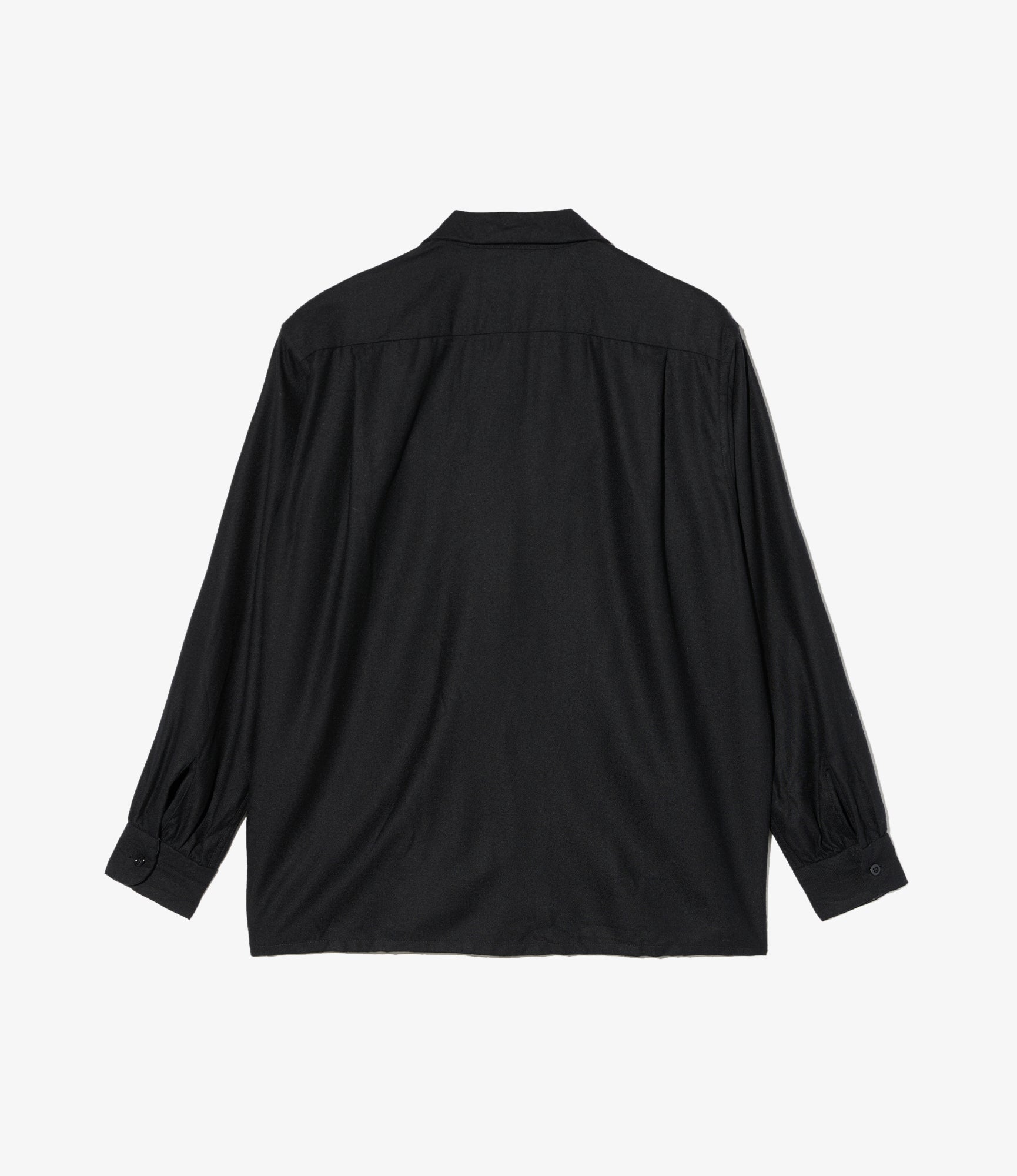 Classic Shirt - Black High Count Worsted Wool