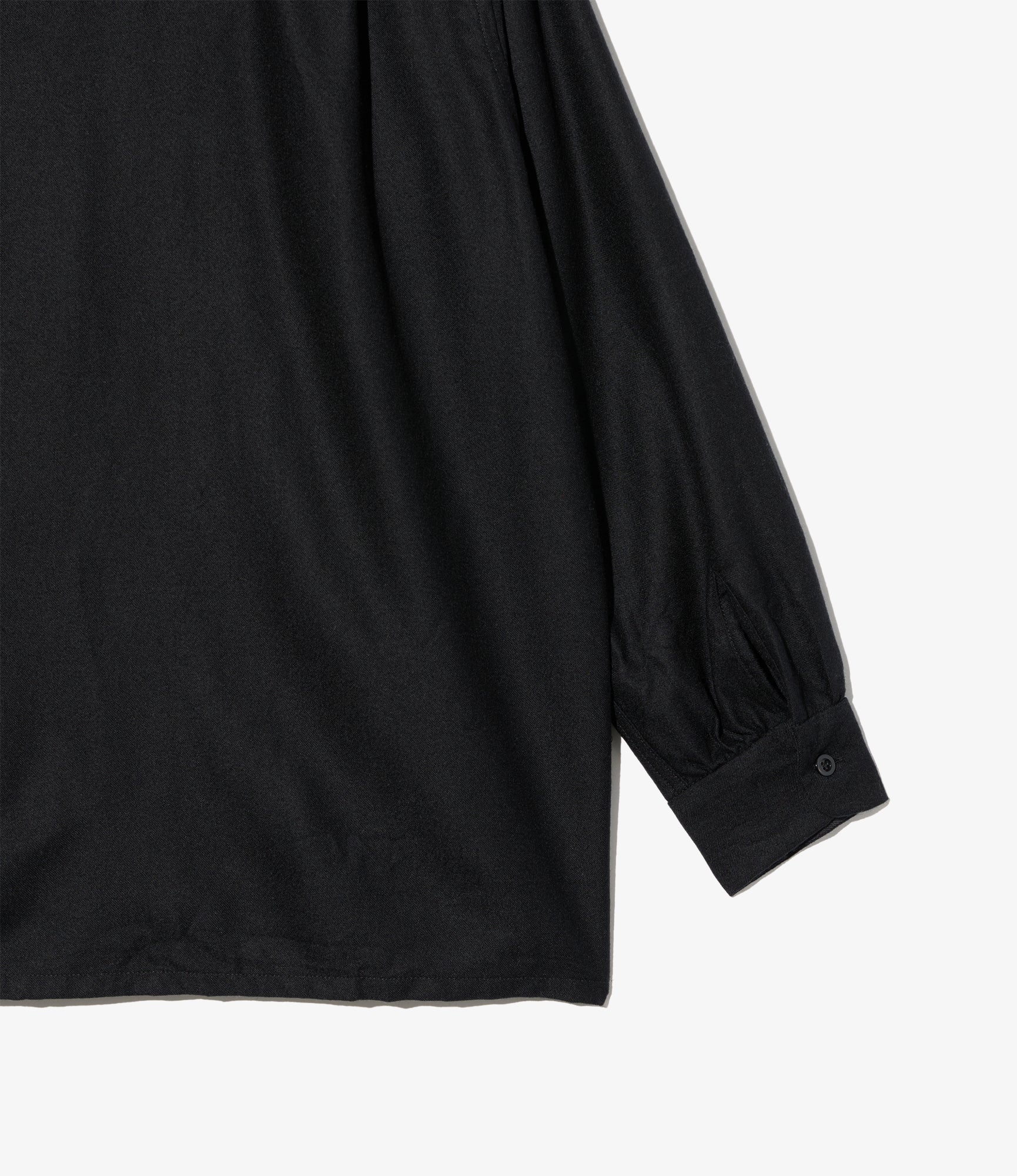 Classic Shirt - Black High Count Worsted Wool