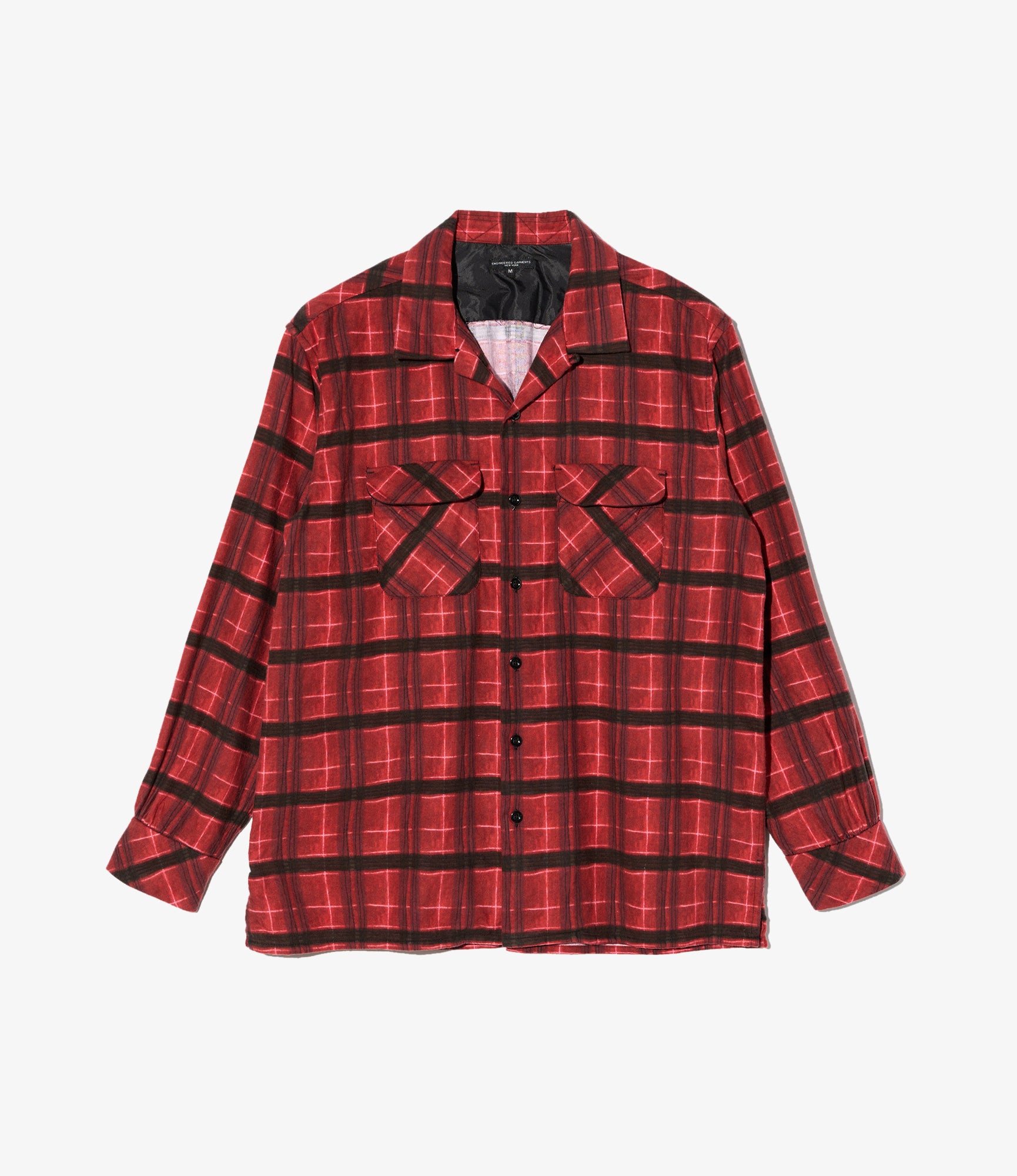 Classic Shirt - Red/Black Cotton Printed Plaid Flannel