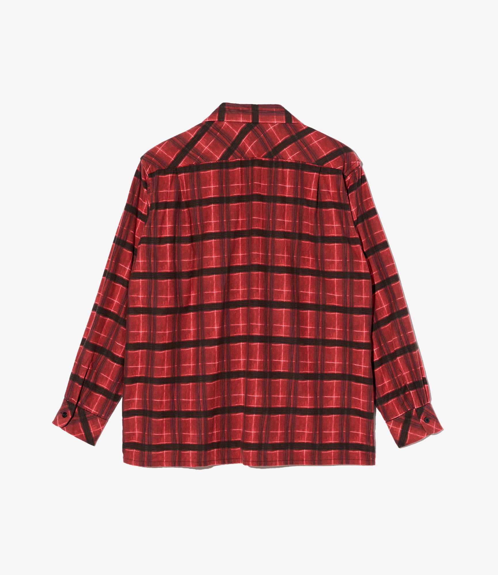 Classic Shirt - Red/Black Cotton Printed Plaid Flannel