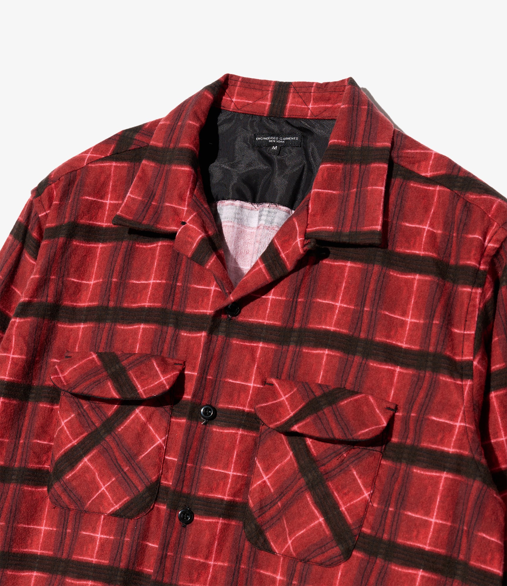 Classic Shirt - Red/Black Cotton Printed Plaid Flannel