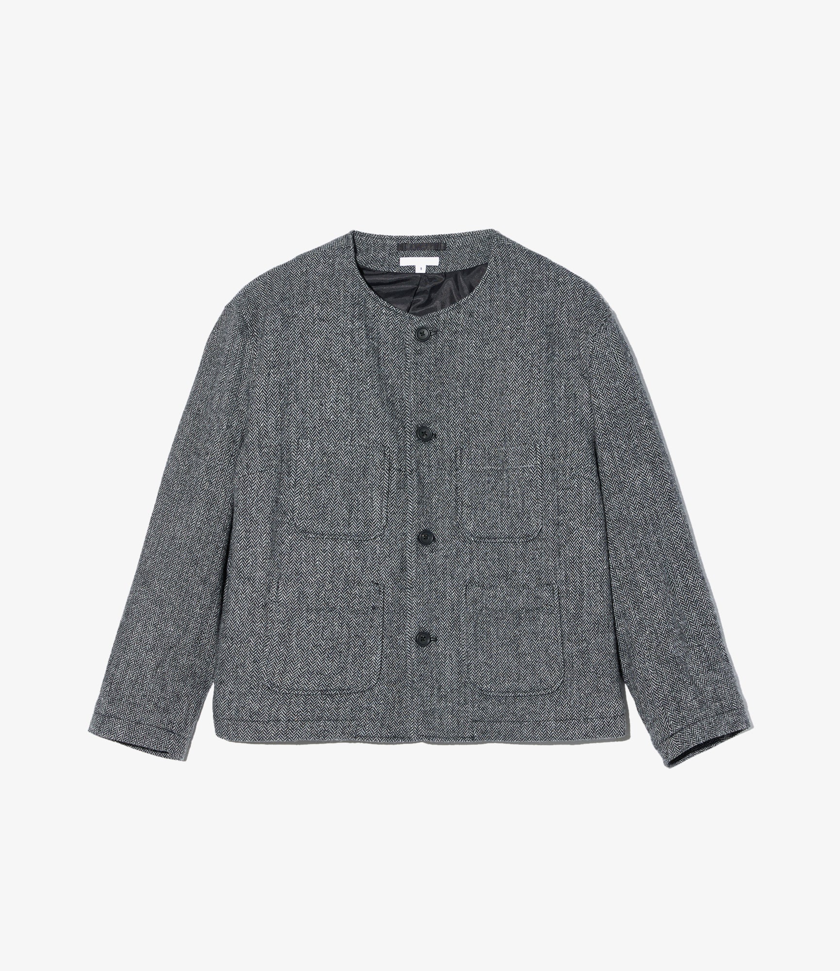 Women's CN Jacket - Grey Poly Wool Herringbone