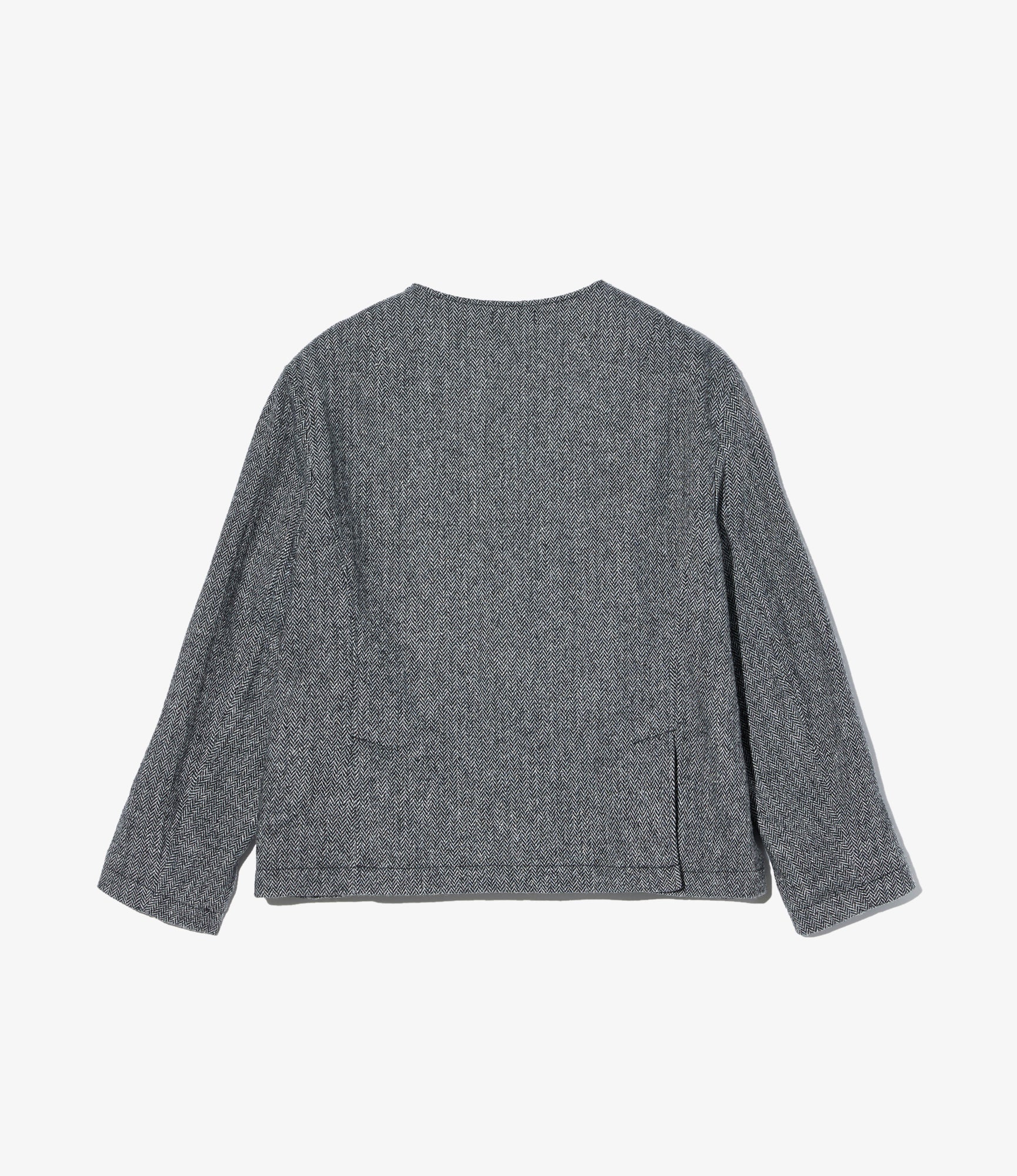 Women's CN Jacket - Grey Poly Wool Herringbone