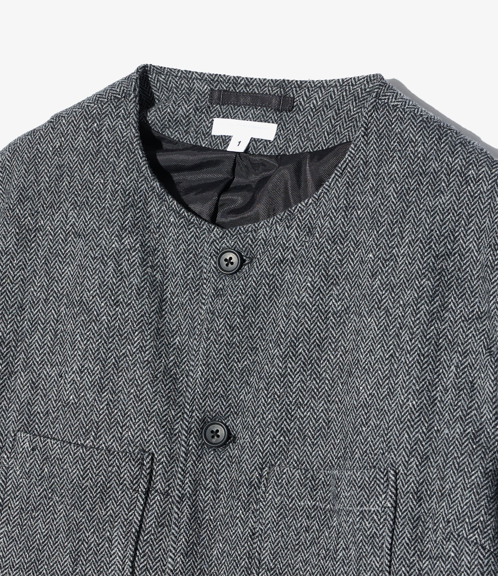 Women's CN Jacket - Grey Poly Wool Herringbone
