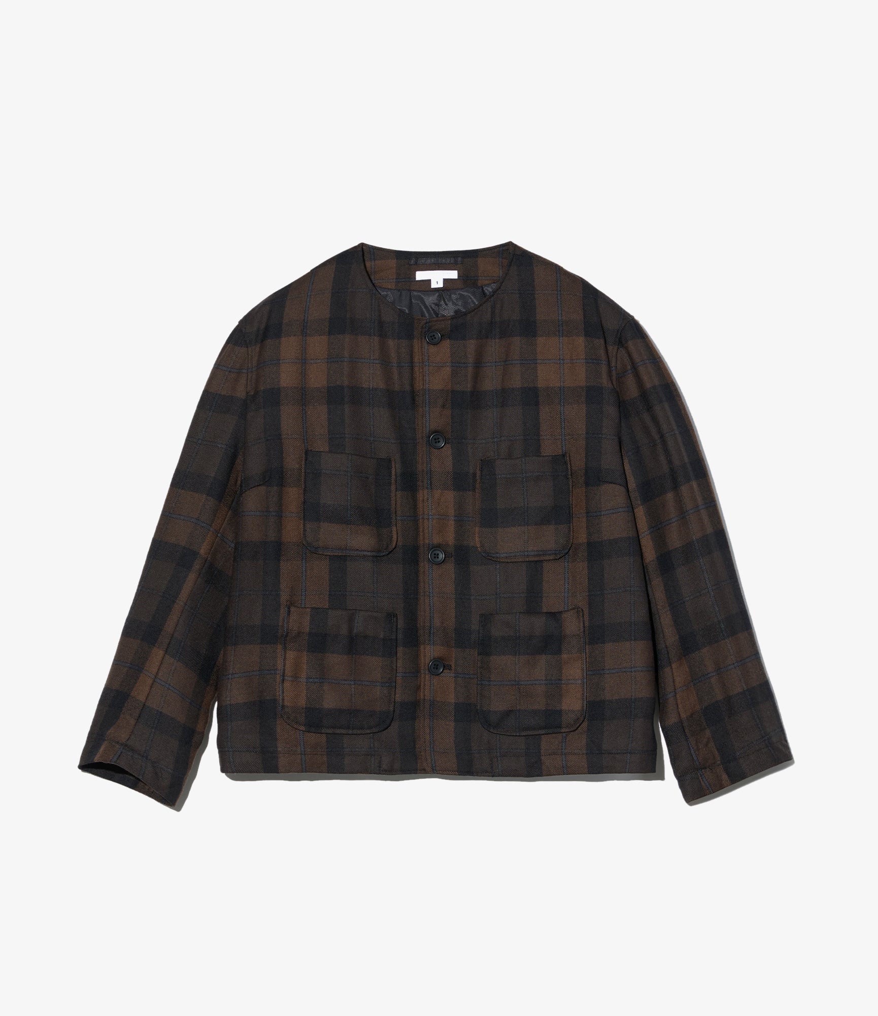 Women's CN Jacket - Brown/Black Worsted Wool Plaid