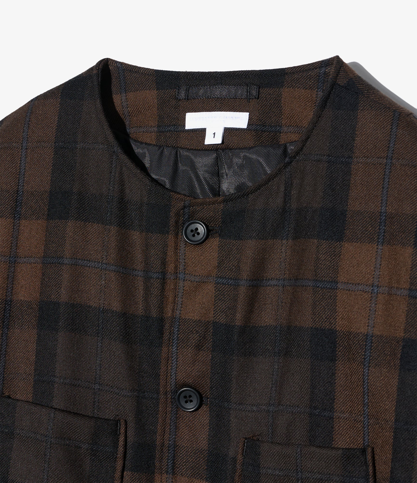 Women's CN Jacket - Brown/Black Worsted Wool Plaid
