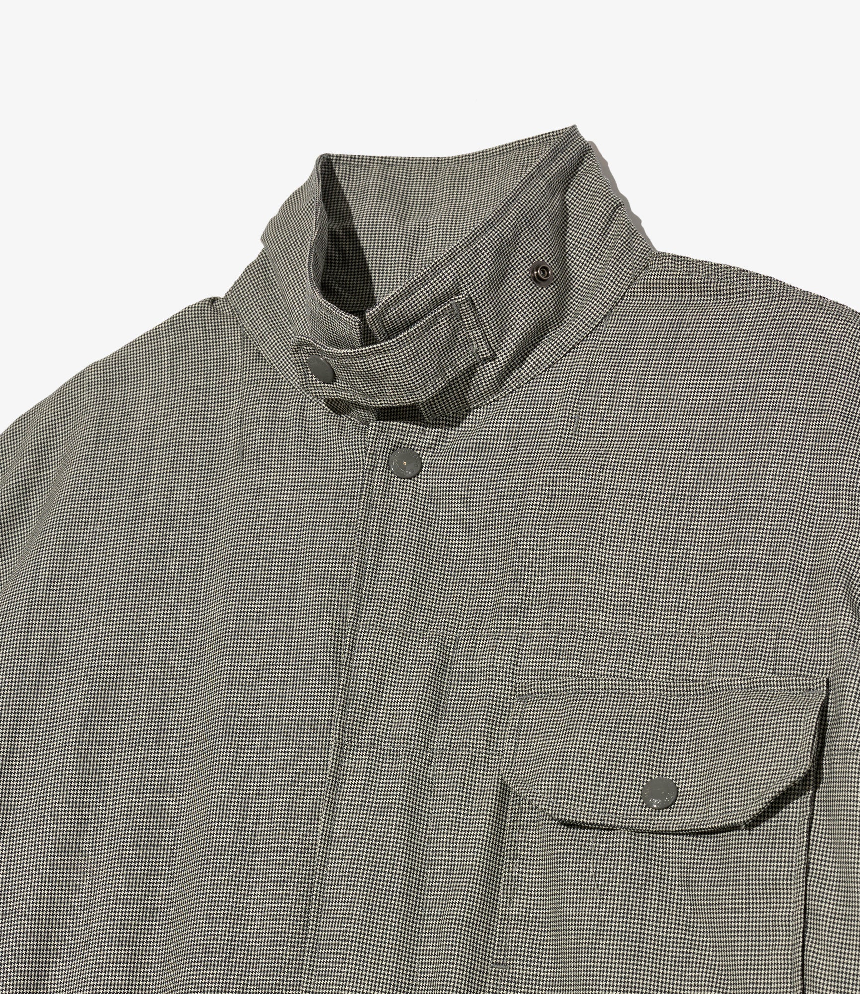 Combi Suit - Grey Micro Houndstooth Tropical Wool