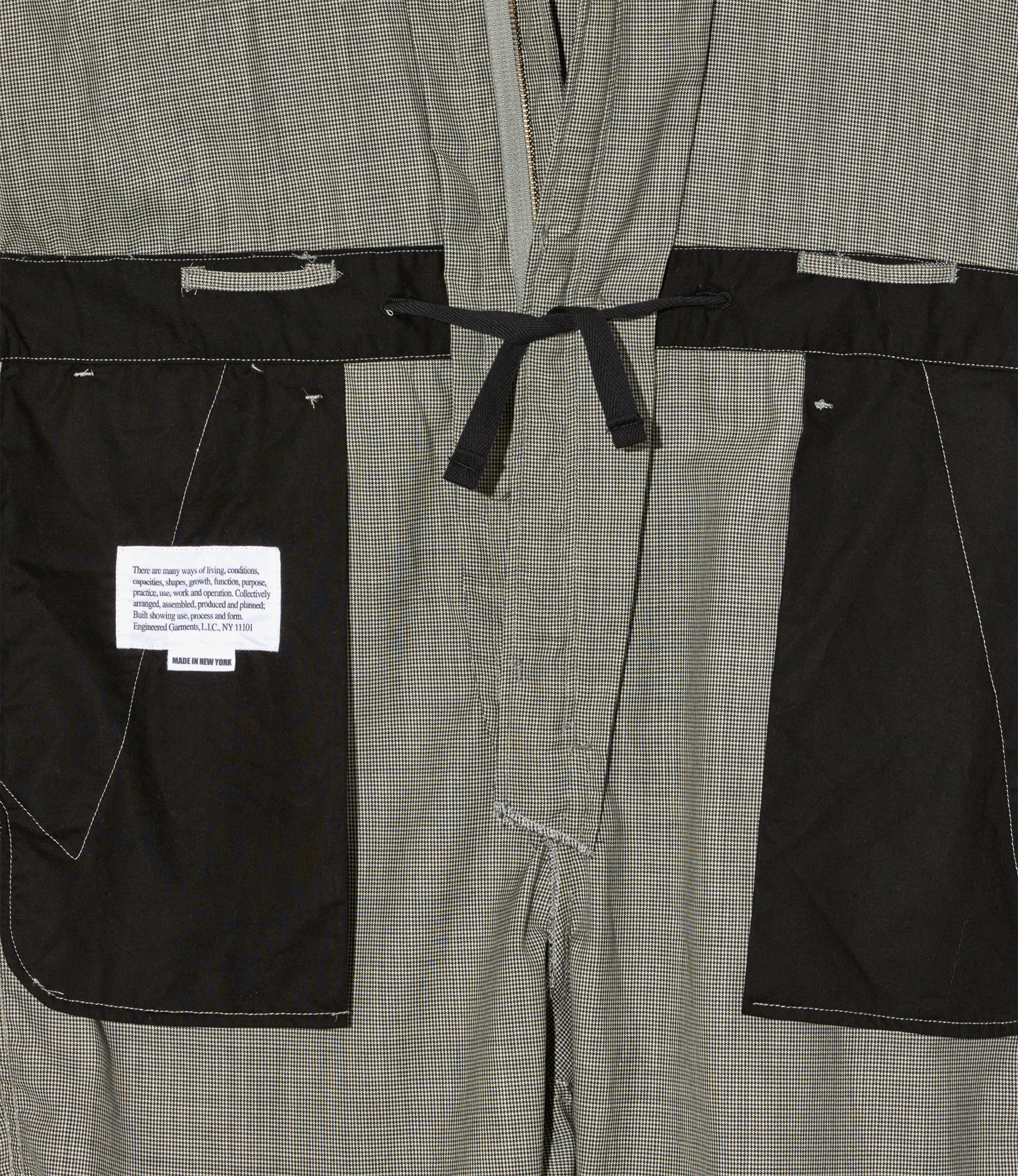 Combi Suit - Grey Micro Houndstooth Tropical Wool