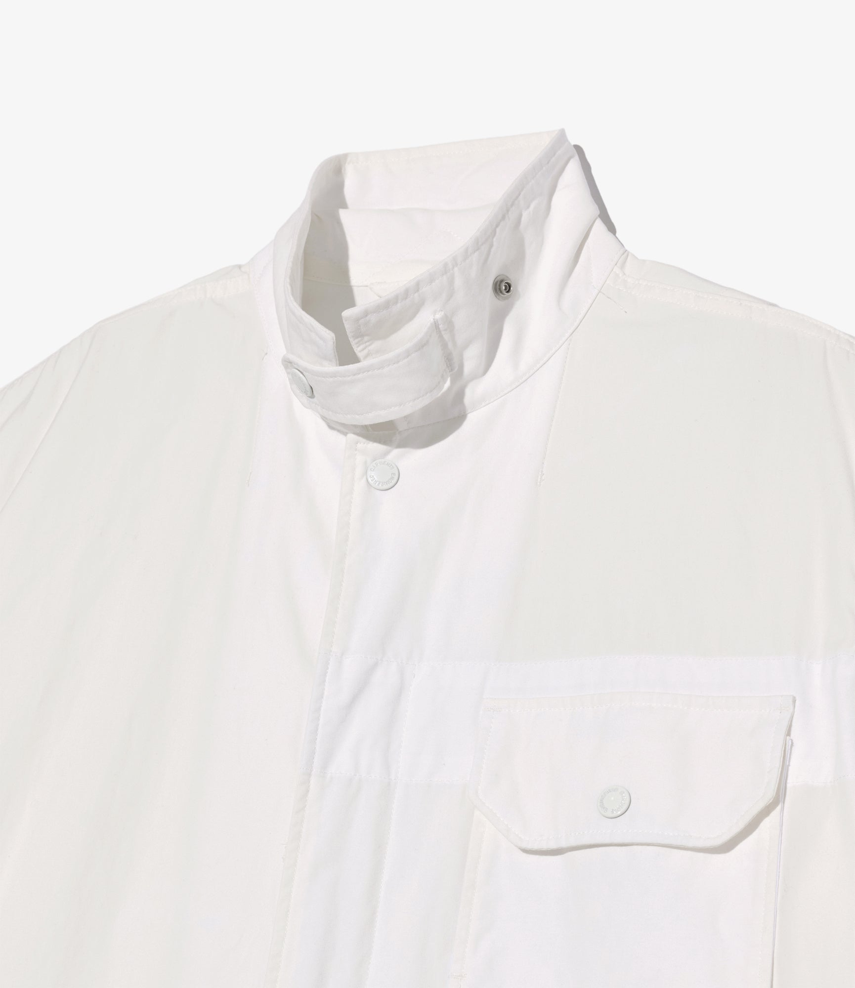 Combi Suit - White Cotton Heavy Poplin