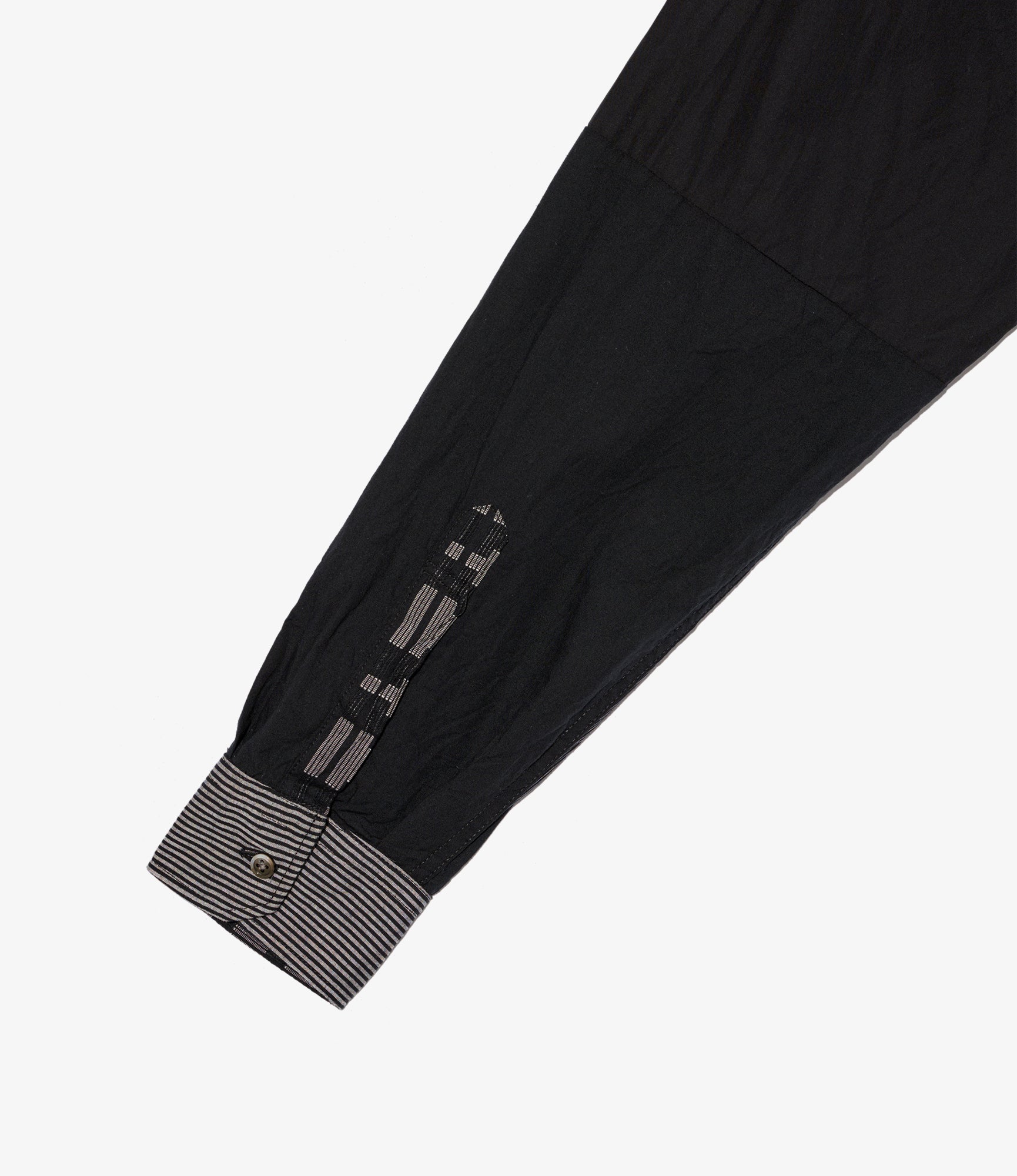 Combo Spread Collar Shirt - Black 100's 2 Ply Cotton Broadcloth
