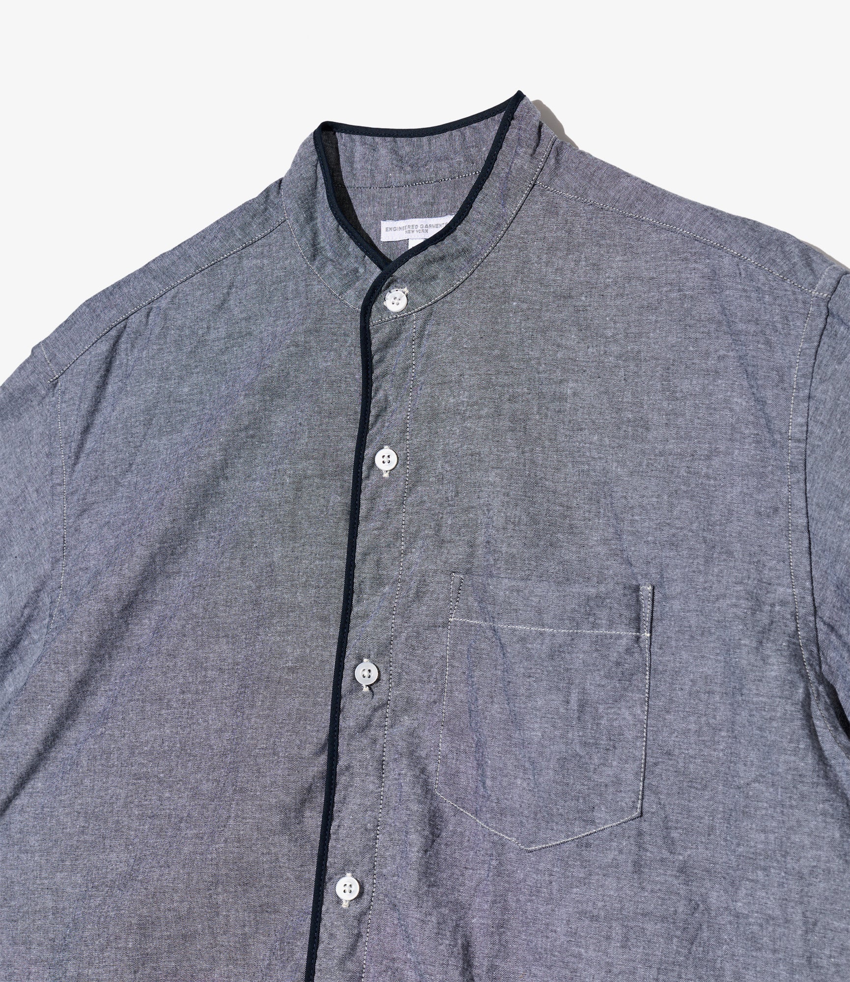 Copley Shirt - Grey Cotton Chambray