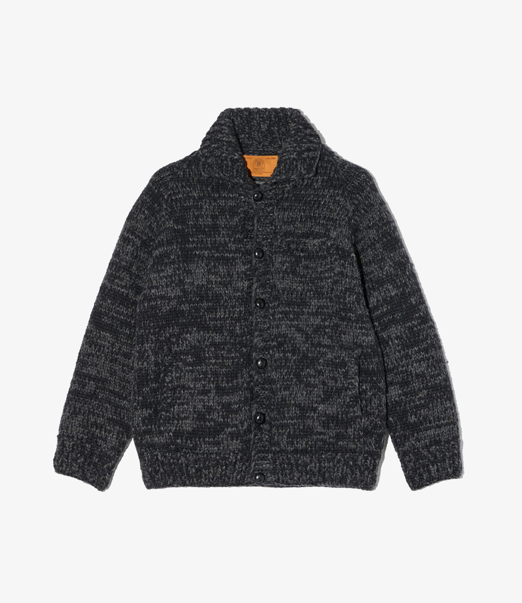 Cowichan Sweater - Charcoal Melange Wool Knit