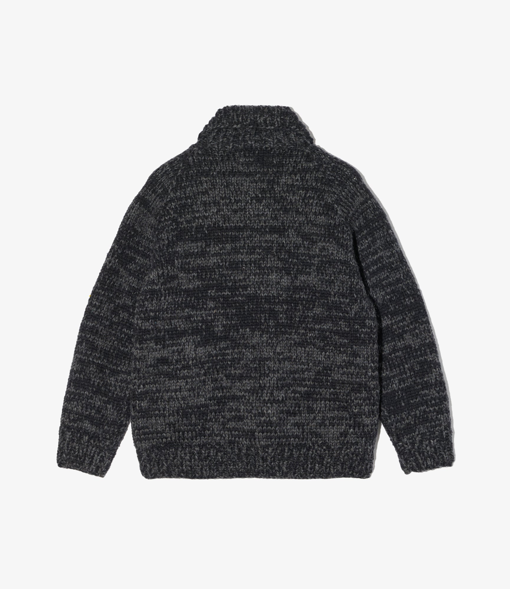 Cowichan Sweater - Charcoal Melange Wool Knit