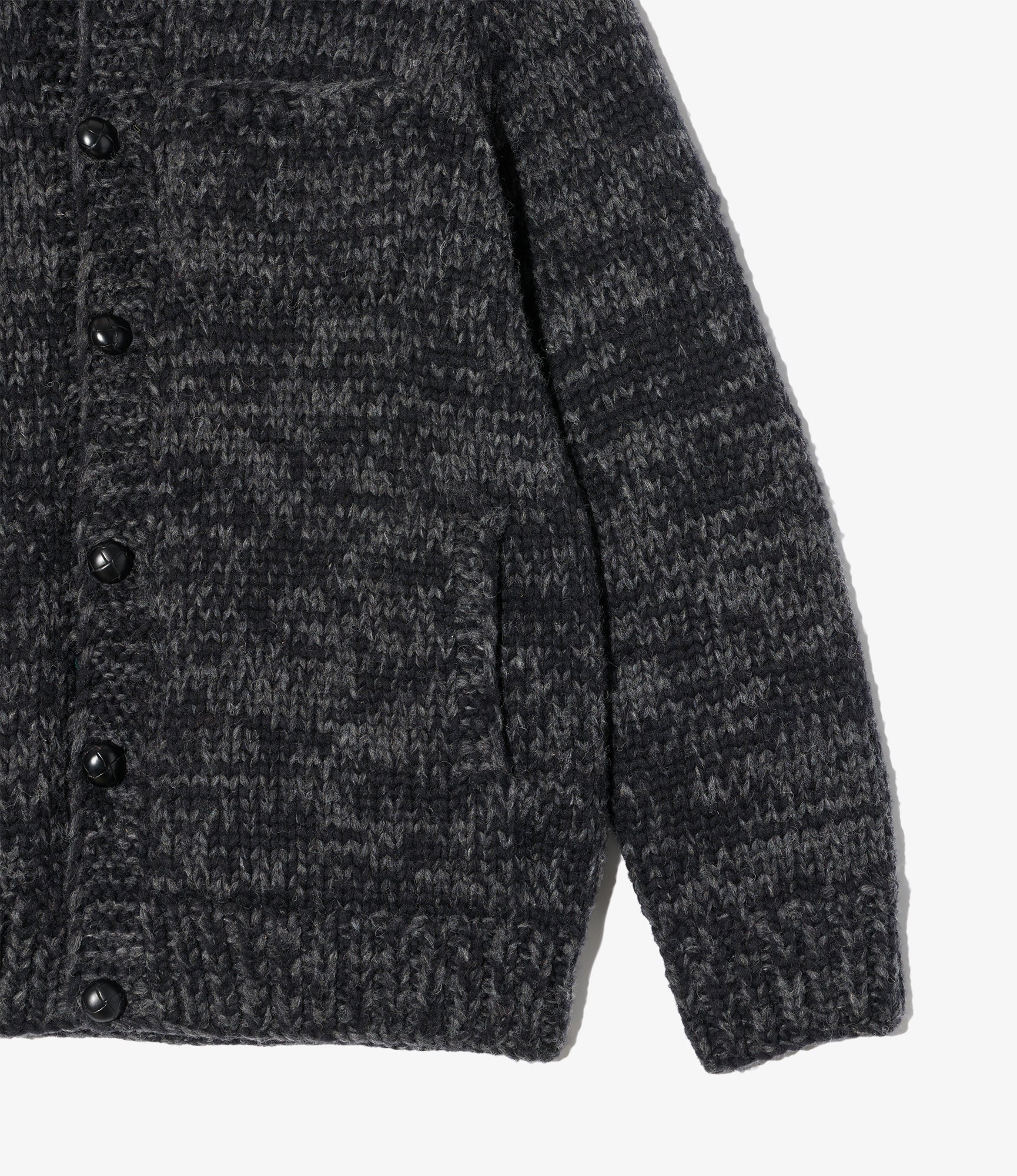 Cowichan Sweater - Charcoal Melange Wool Knit