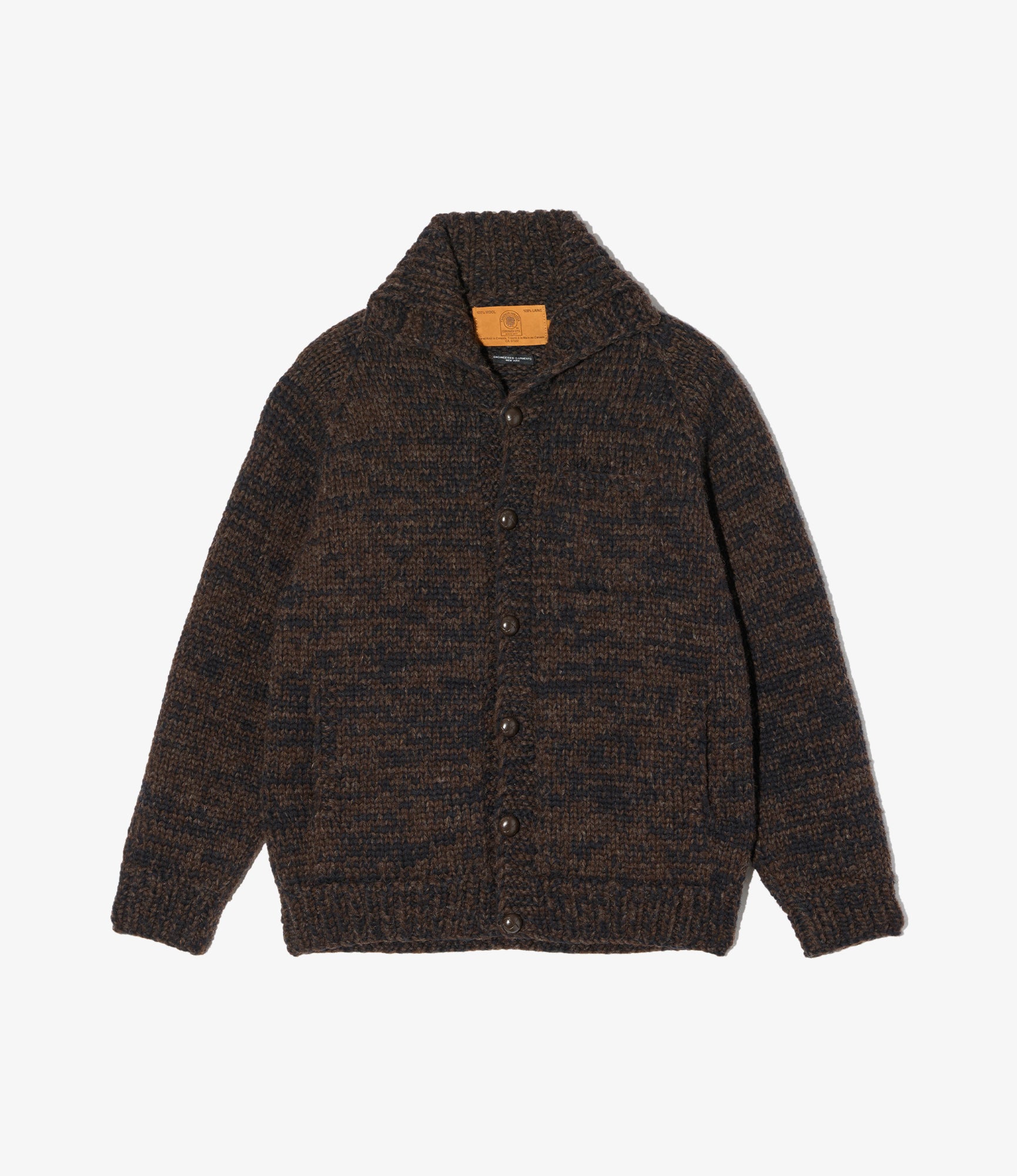 Cowichan Sweater - Brown Melange Wool Knit