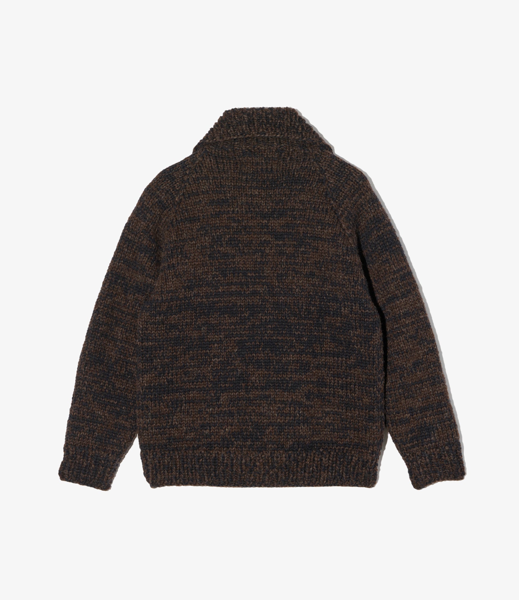 Cowichan Sweater - Brown Melange Wool Knit