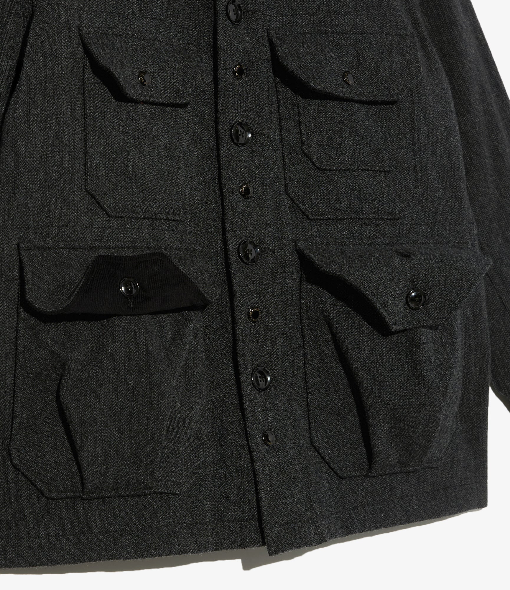 Cruiser Jacket - Charcoal Wool Poly Heavy Tweed