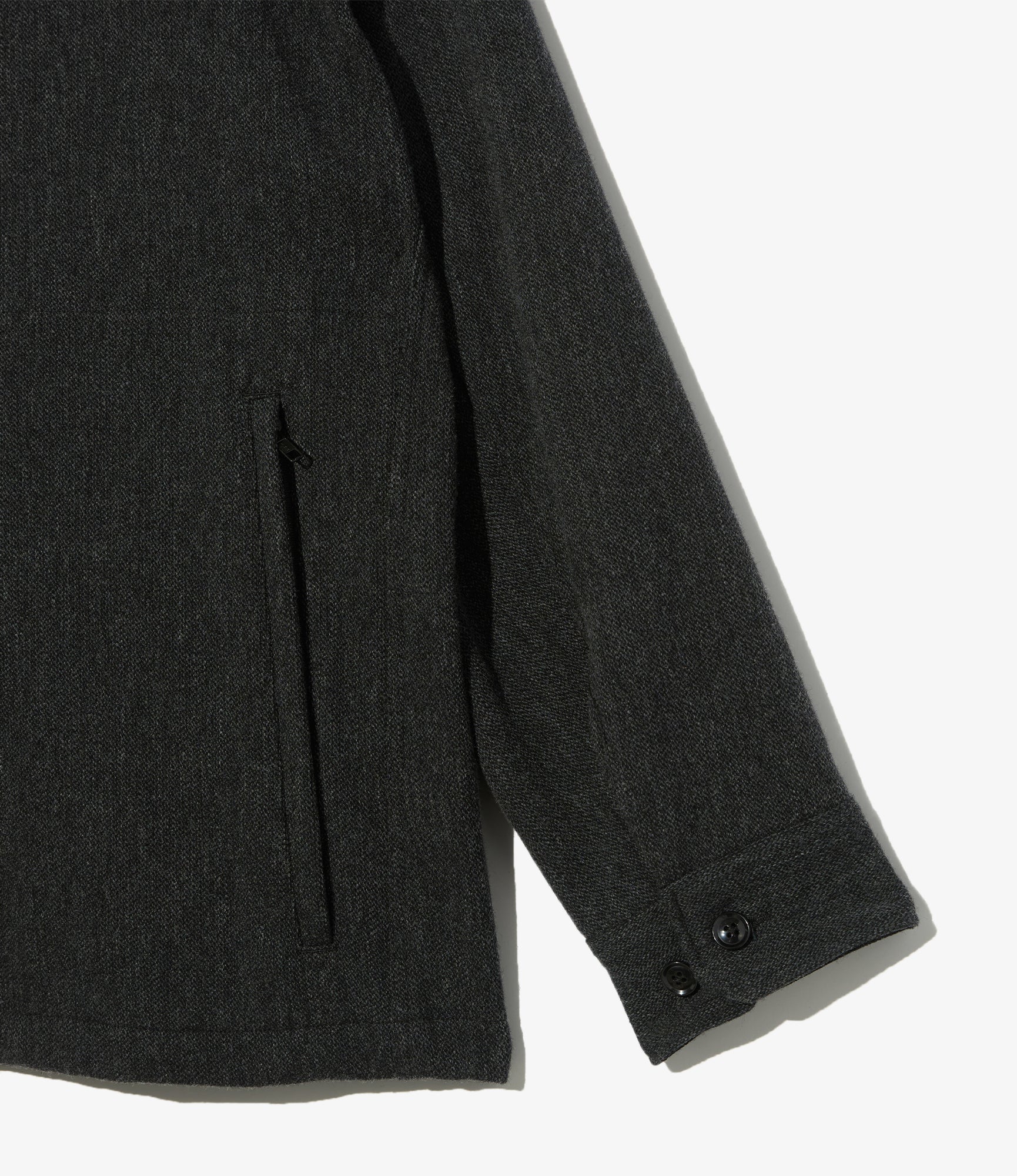 Cruiser Jacket - Charcoal Wool Poly Heavy Tweed