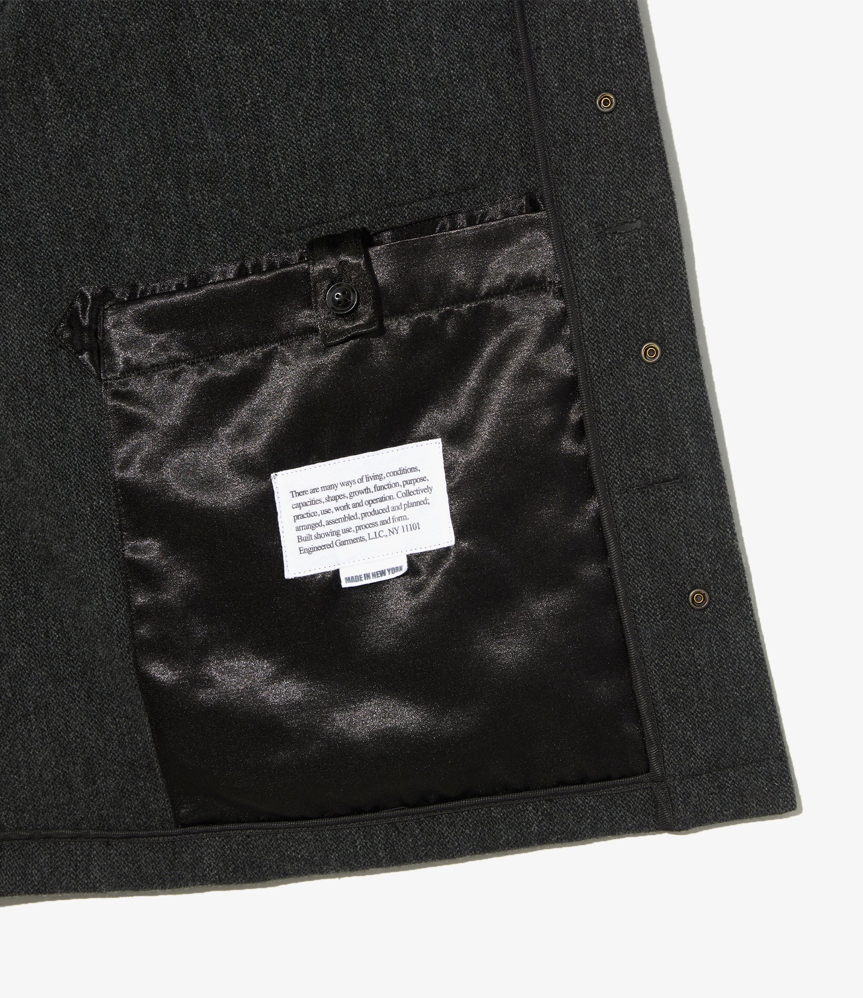 Cruiser Jacket - Charcoal Wool Poly Heavy Tweed