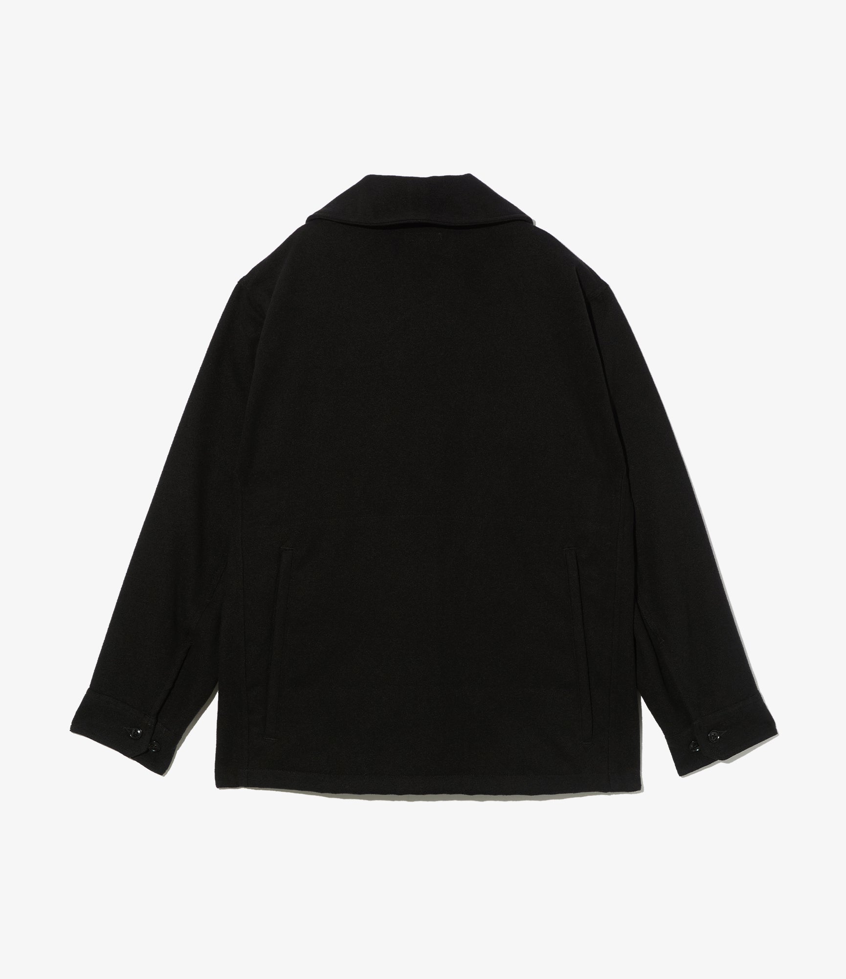 Cruiser Jacket - Black Polyester Fake Melton