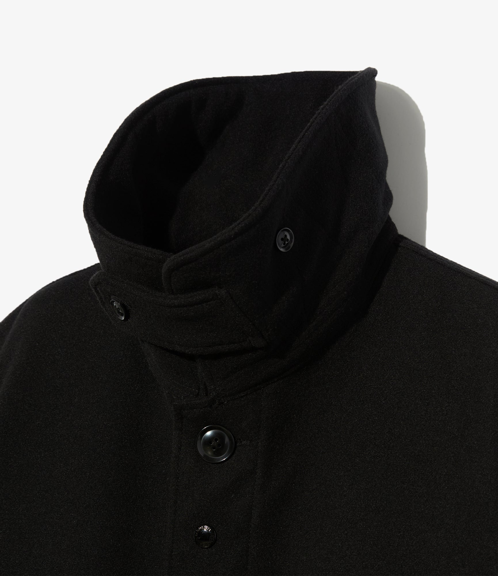Cruiser Jacket - Black Polyester Fake Melton