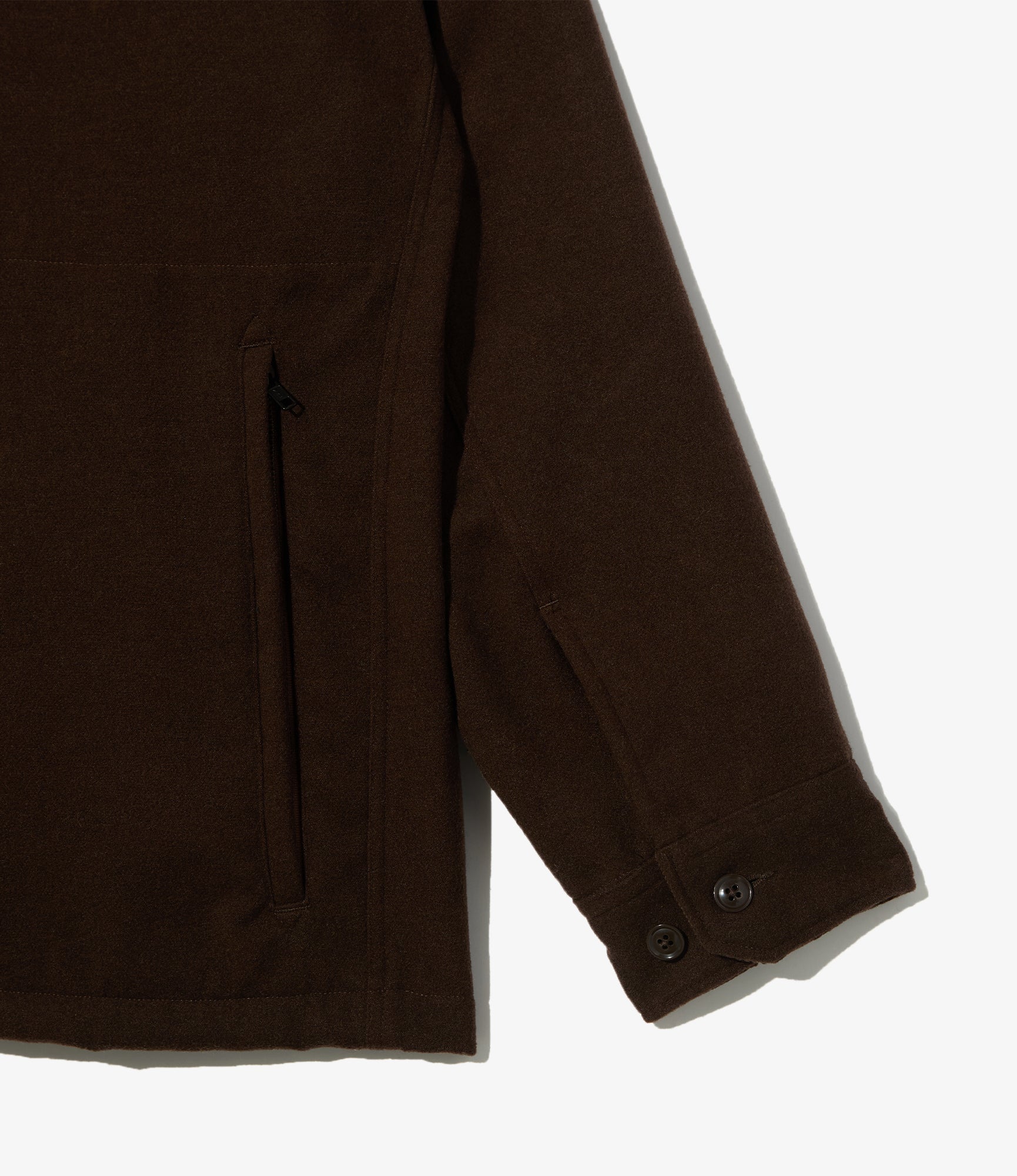 Cruiser Jacket - Brown Polyester Fake Melton