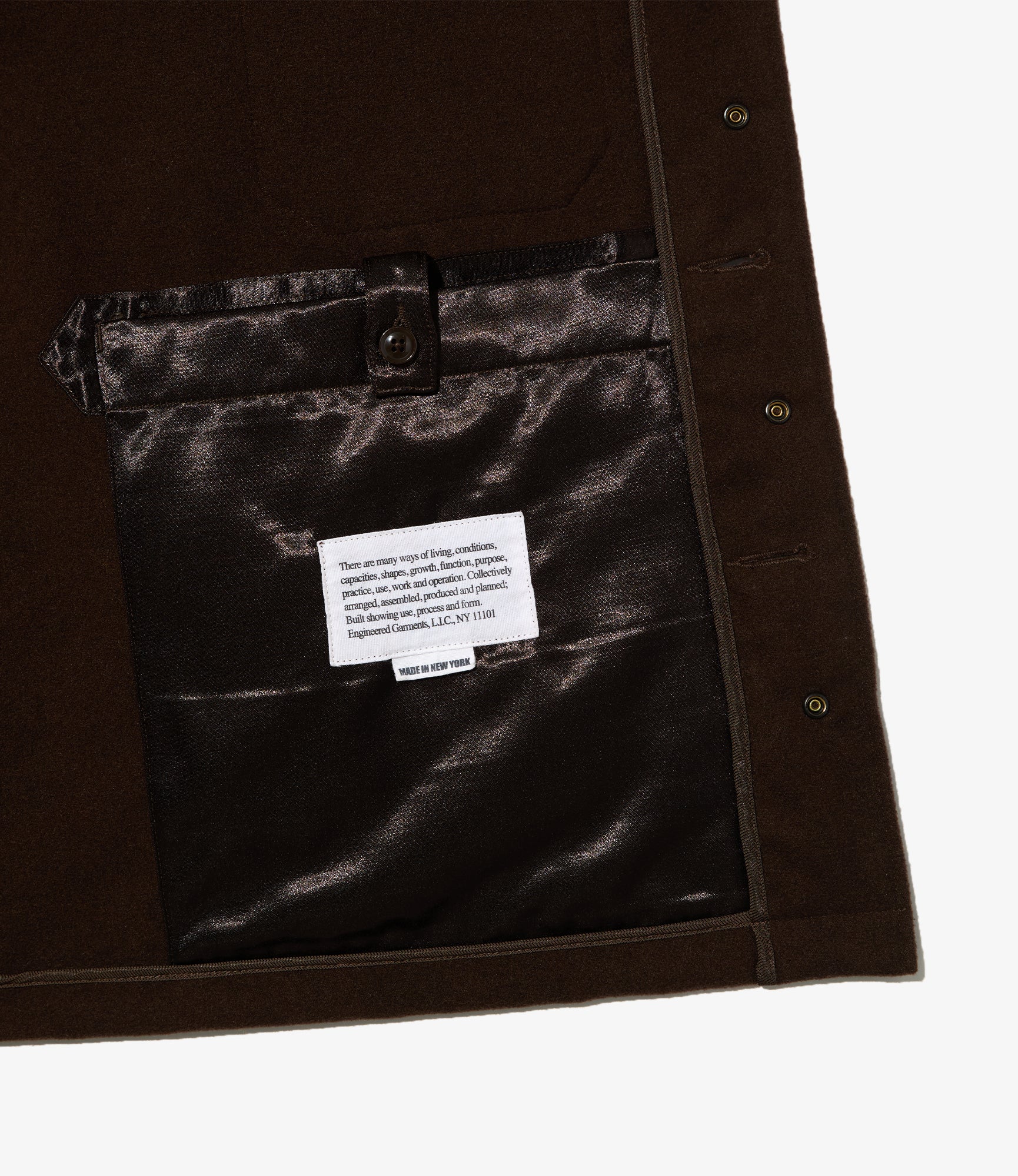 Cruiser Jacket - Brown Polyester Fake Melton