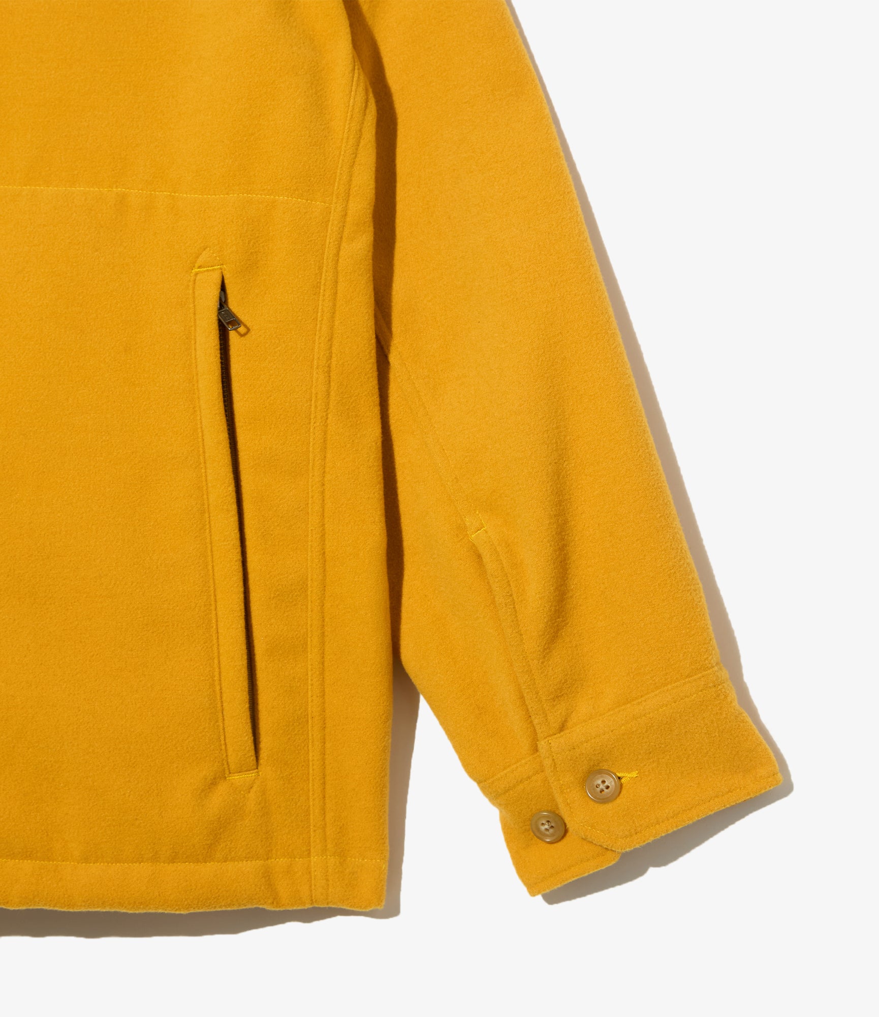 Cruiser Jacket - Gold Polyester Fake Melton