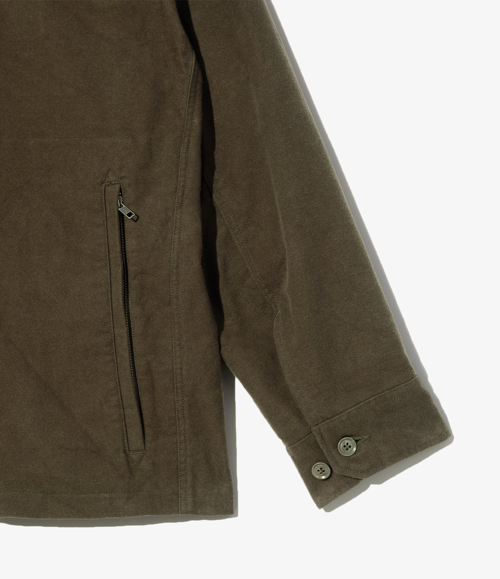 Cruiser Jacket - Olive Cotton Moleskin