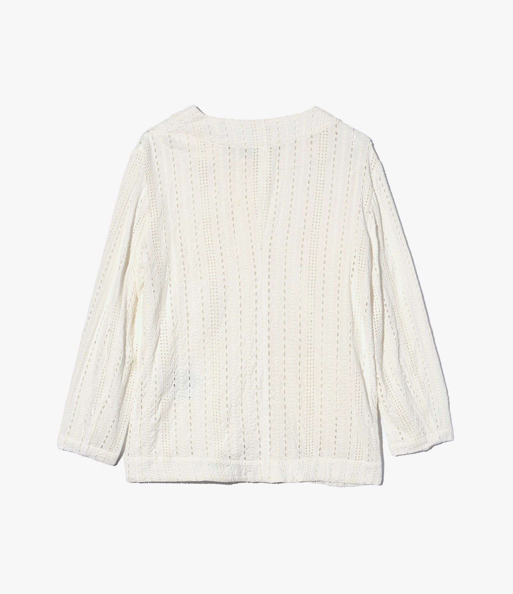 Cutaway Jacket - White Rayon Embroidery Eyelet