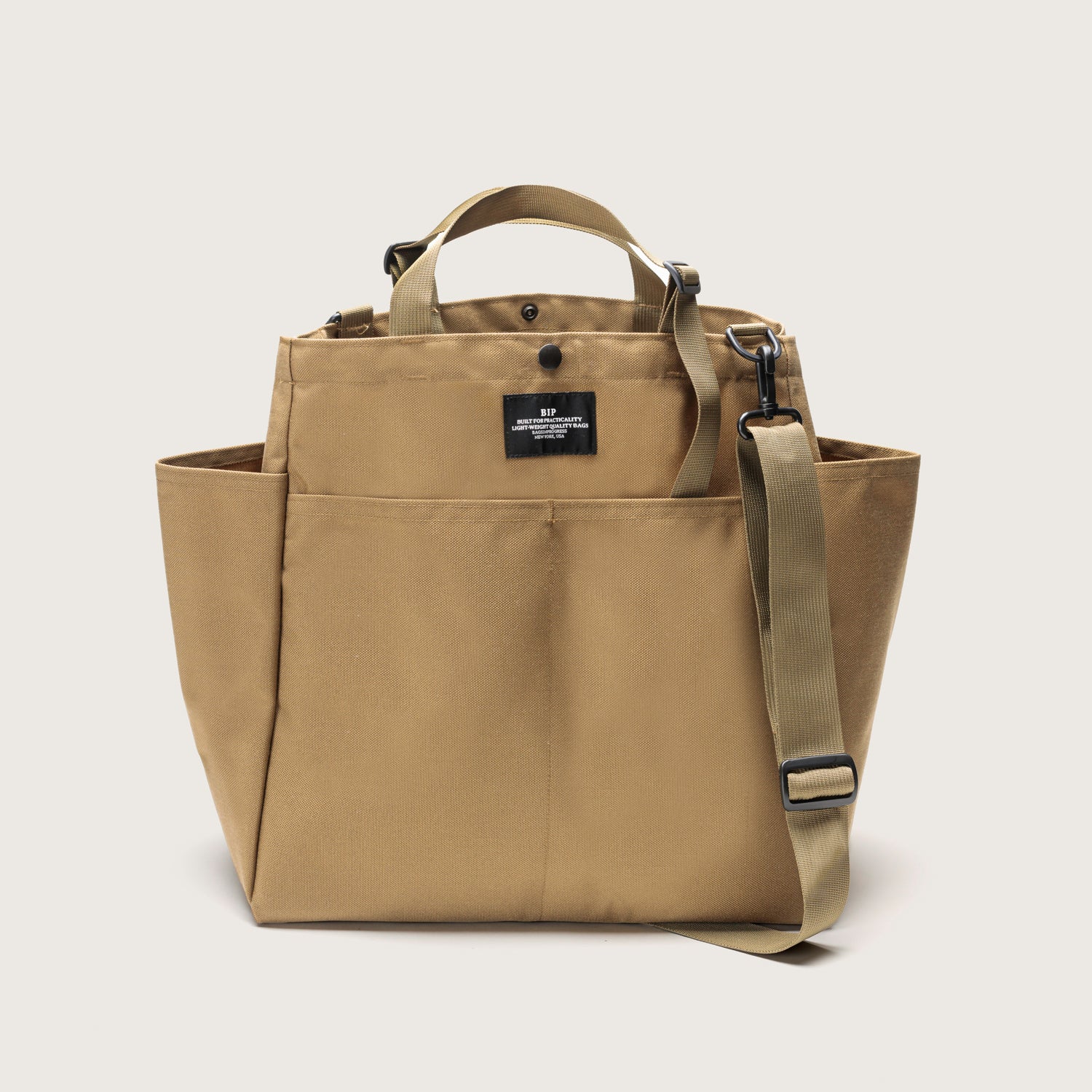 Carry-all Beach Bag - Canvas Nylon - Khaki