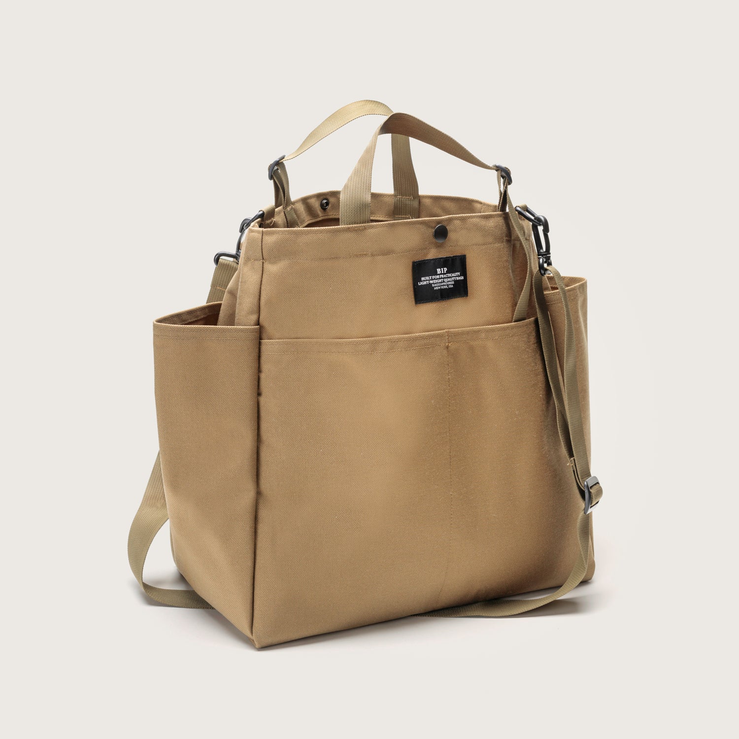 Carry-all Beach Bag - Canvas Nylon - Khaki