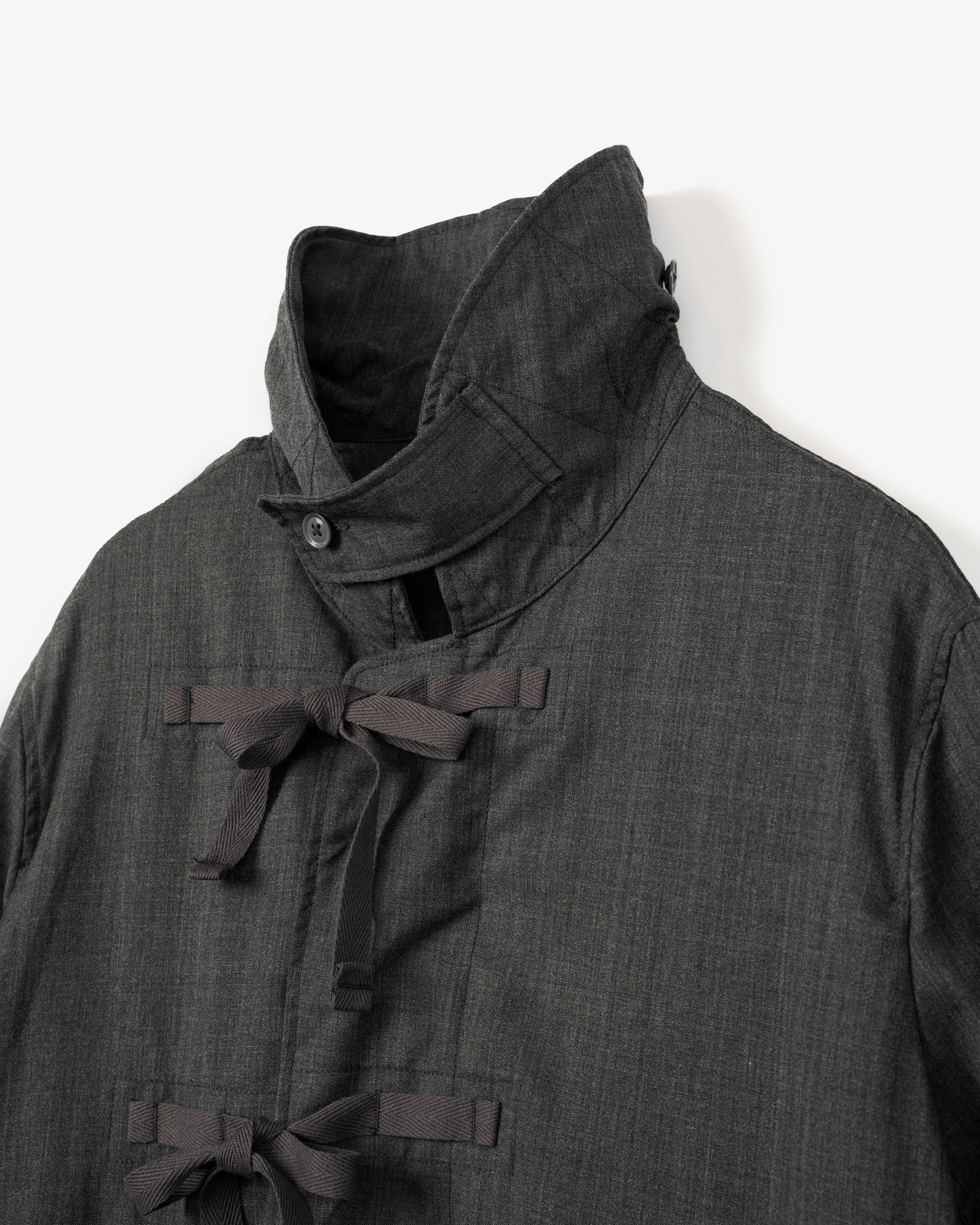 Women's Duffle Dress - Charcoal Tropical Wool