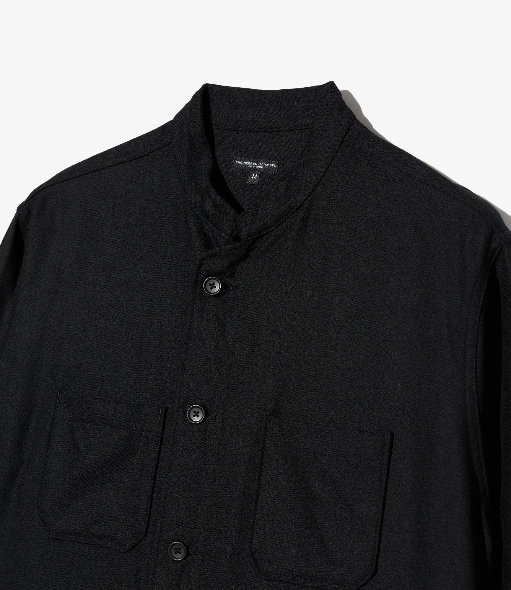 Dayton Shirt - Black High Count Worsted Wool