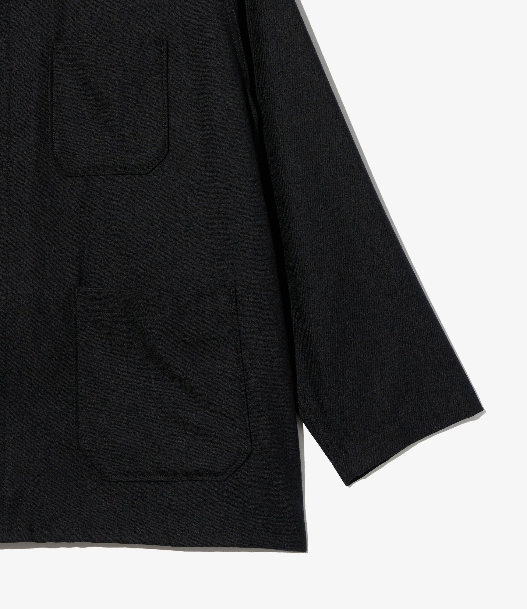 Dayton Shirt - Black High Count Worsted Wool
